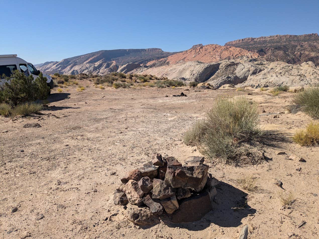 Camper submitted image from Dispersed CS with a view of Grand Gulch Trail high above Halls Creek - 5