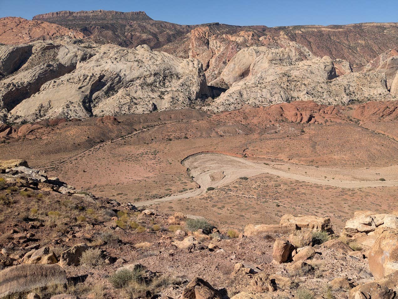 Camper submitted image from Dispersed CS with a view of Grand Gulch Trail high above Halls Creek - 4