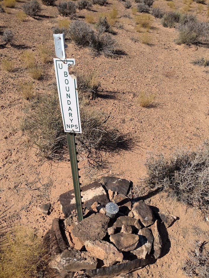 Camper-submitted photo at Dispersed CS with a view of Grand Gulch Trail high above Halls Creek near Glen Canyon National Recreation Area