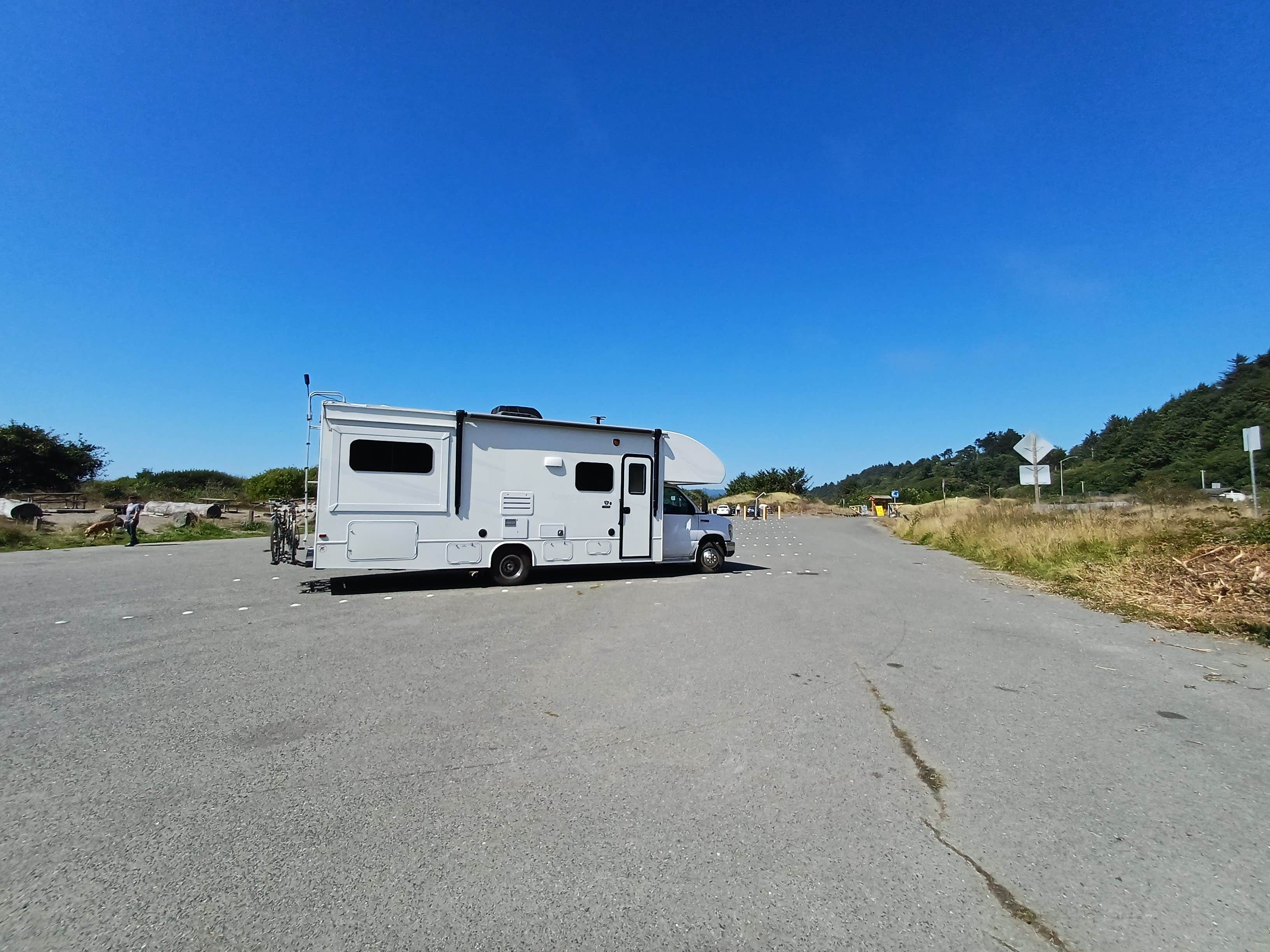 Laura M.'s photo of camping with pets at Clam Beach County Park near Six Rivers National Forest