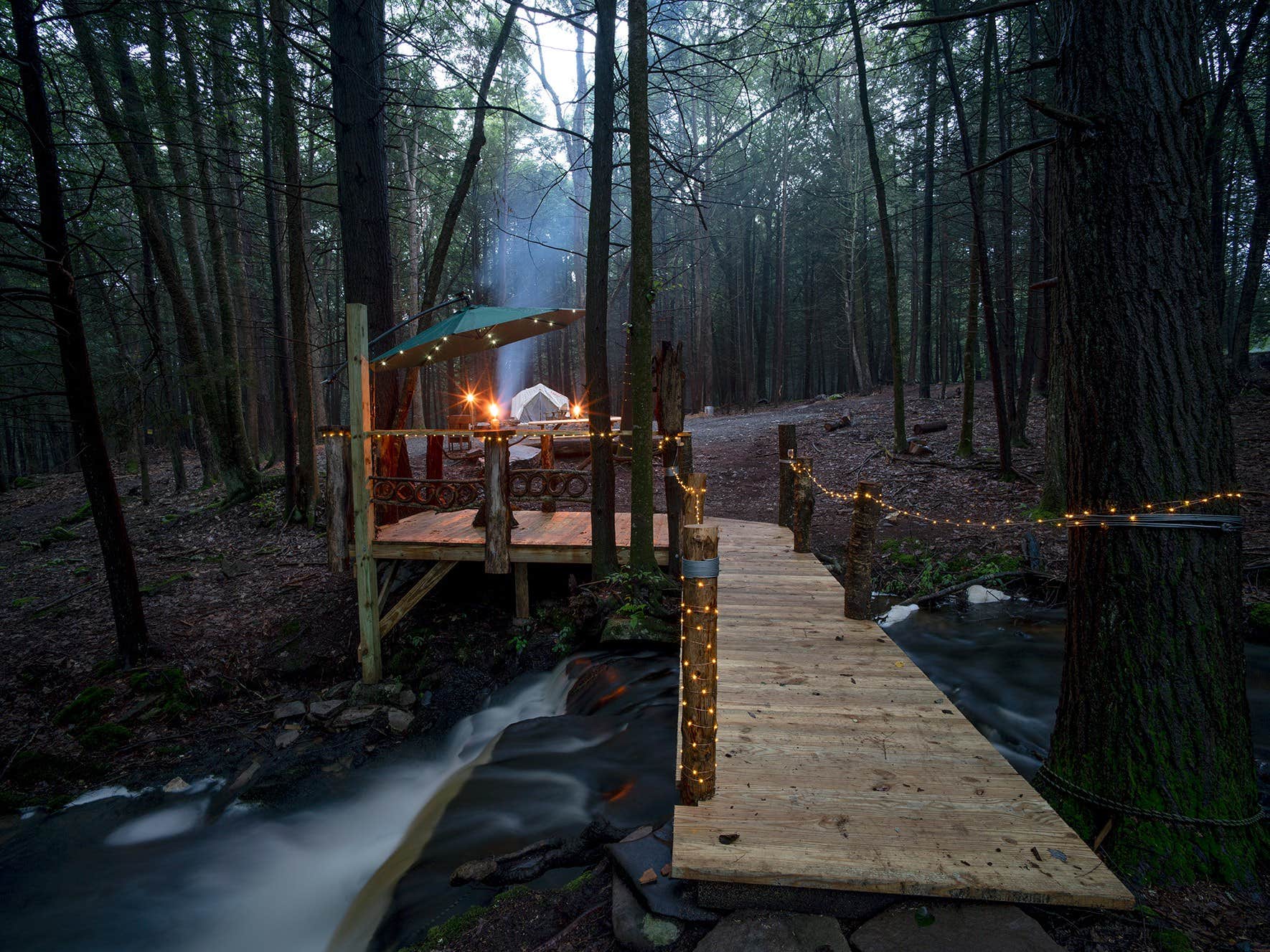 The Dyrt's photo of glamping accommodations at Waterfall Paradise, Walking Distance to River near Monticello, NY