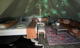 Lauren M.'s photo of glamping accommodations at Hidden Timbers Homestead near Hopkinsville, KY