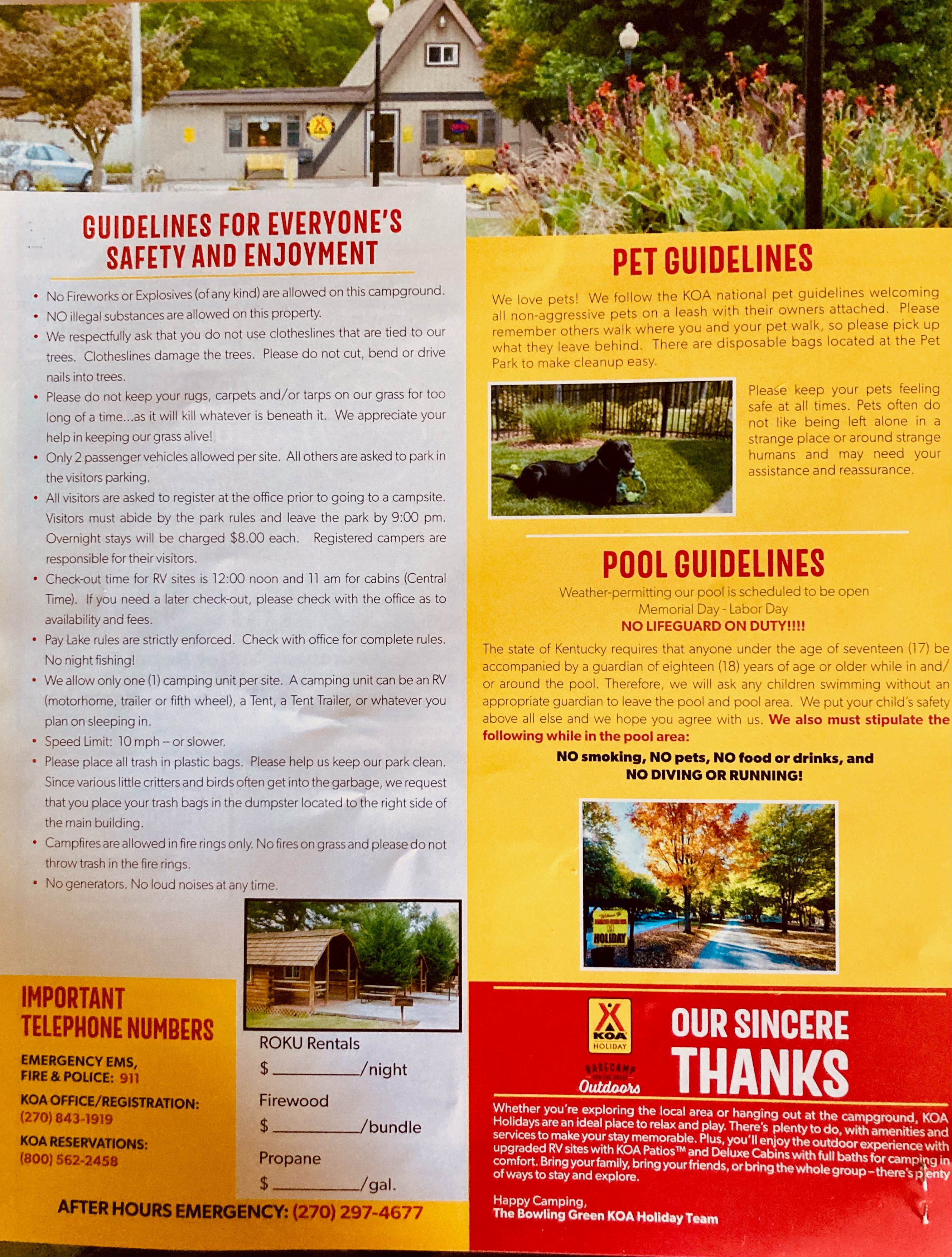 MickandKarla W.'s photo of camping with pets at Bowling Green KOA near Hartford, KY