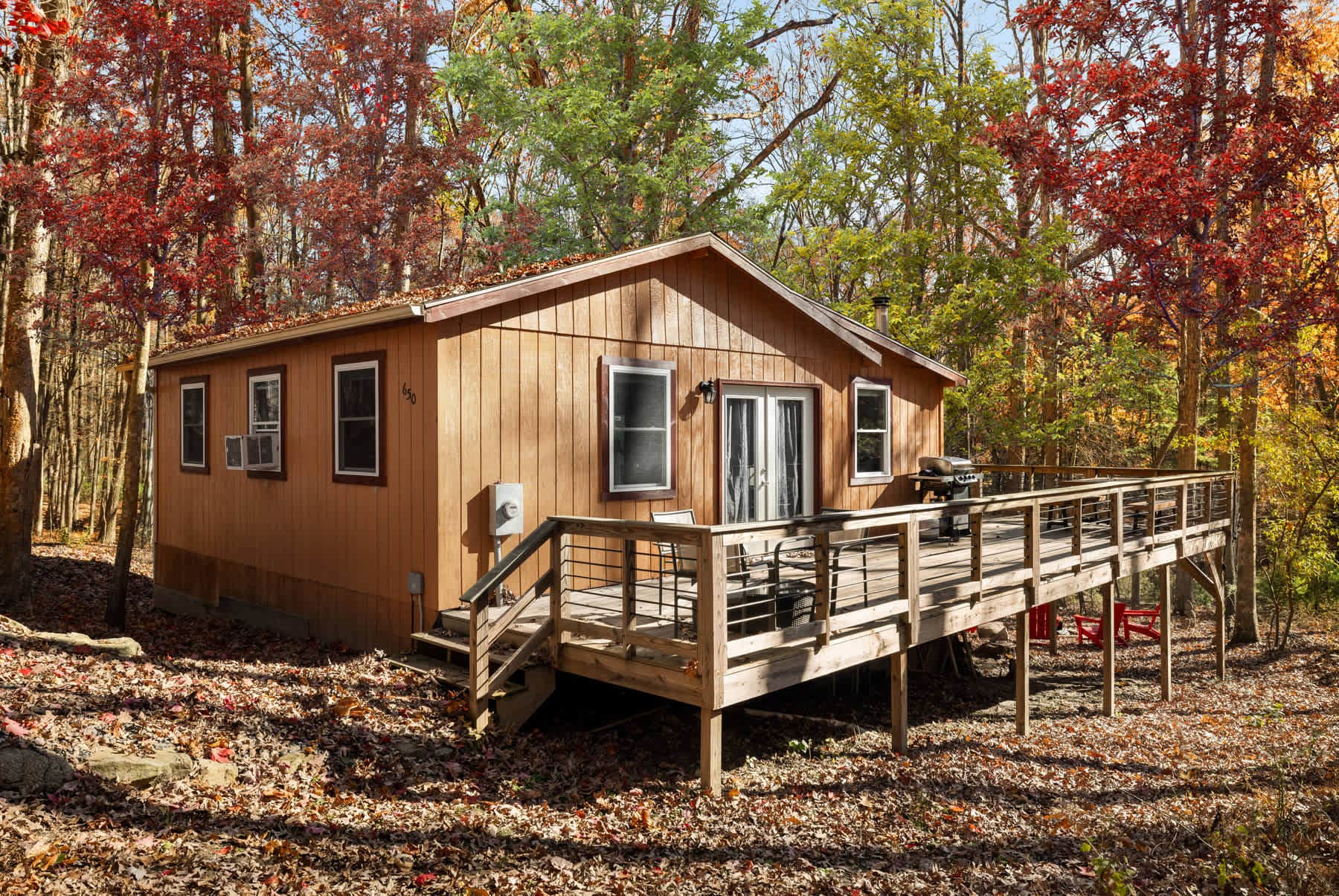 The Dyrt's photo of a cabin at Cozy Cabin w Lake, Hot Tub, Huge Deck & Fire Pit near Basye, VA