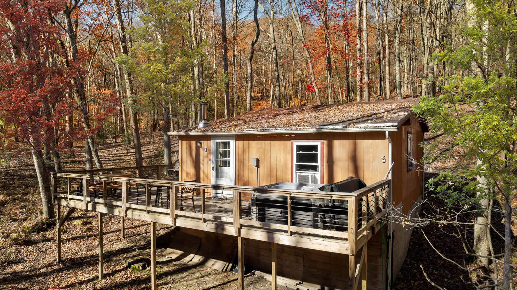 The Dyrt's photo of a cabin at Cozy Cabin w Lake, Hot Tub, Huge Deck & Fire Pit near Dayton, VA
