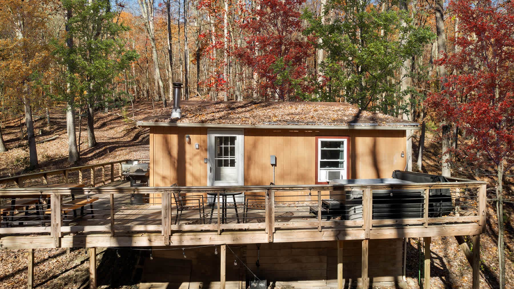 The Dyrt's photo of a cabin at Cozy Cabin w Lake, Hot Tub, Huge Deck & Fire Pit near Thomas, WV