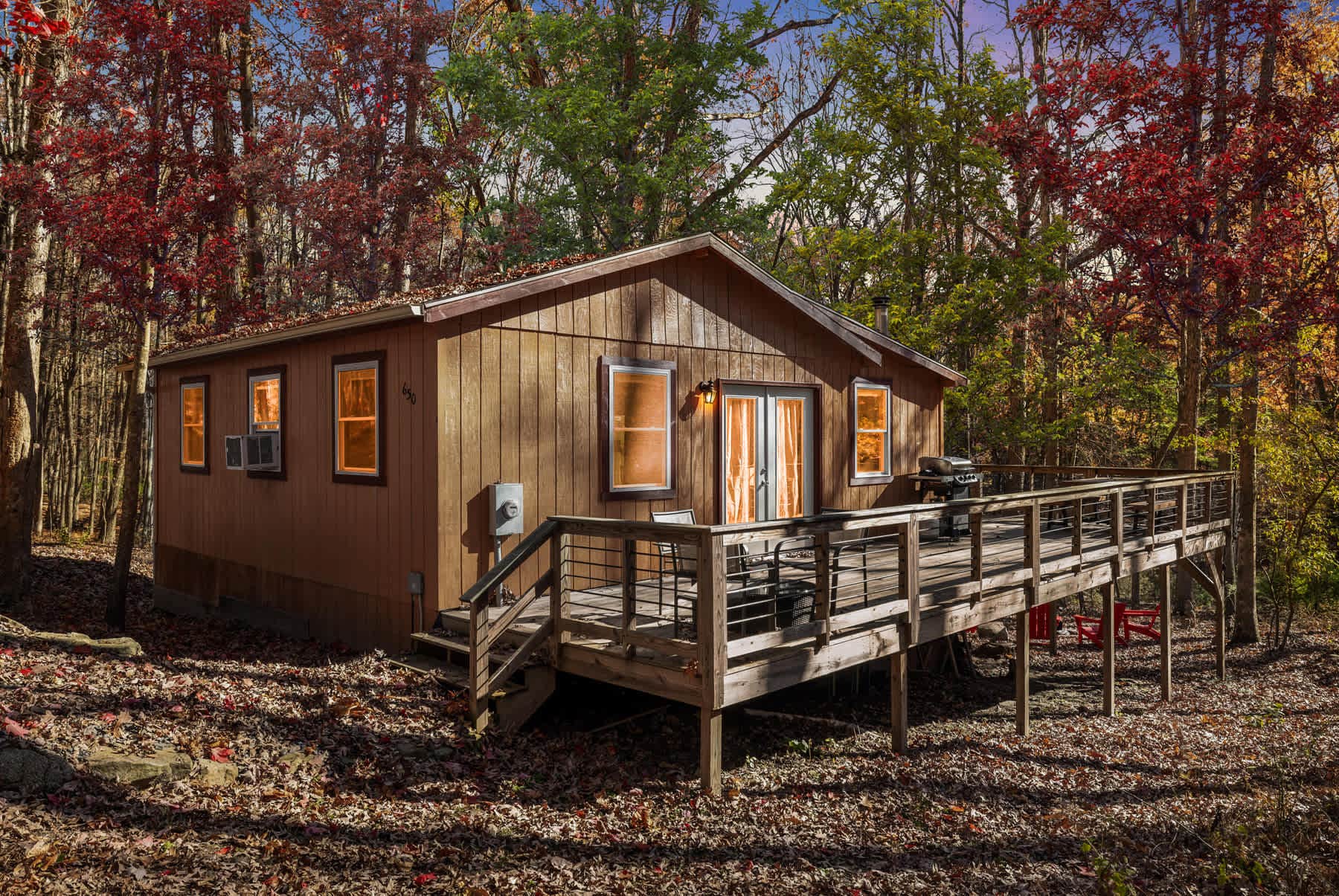The Dyrt's photo of a cabin at Cozy Cabin w Lake, Hot Tub, Huge Deck & Fire Pit near Wardensville, WV
