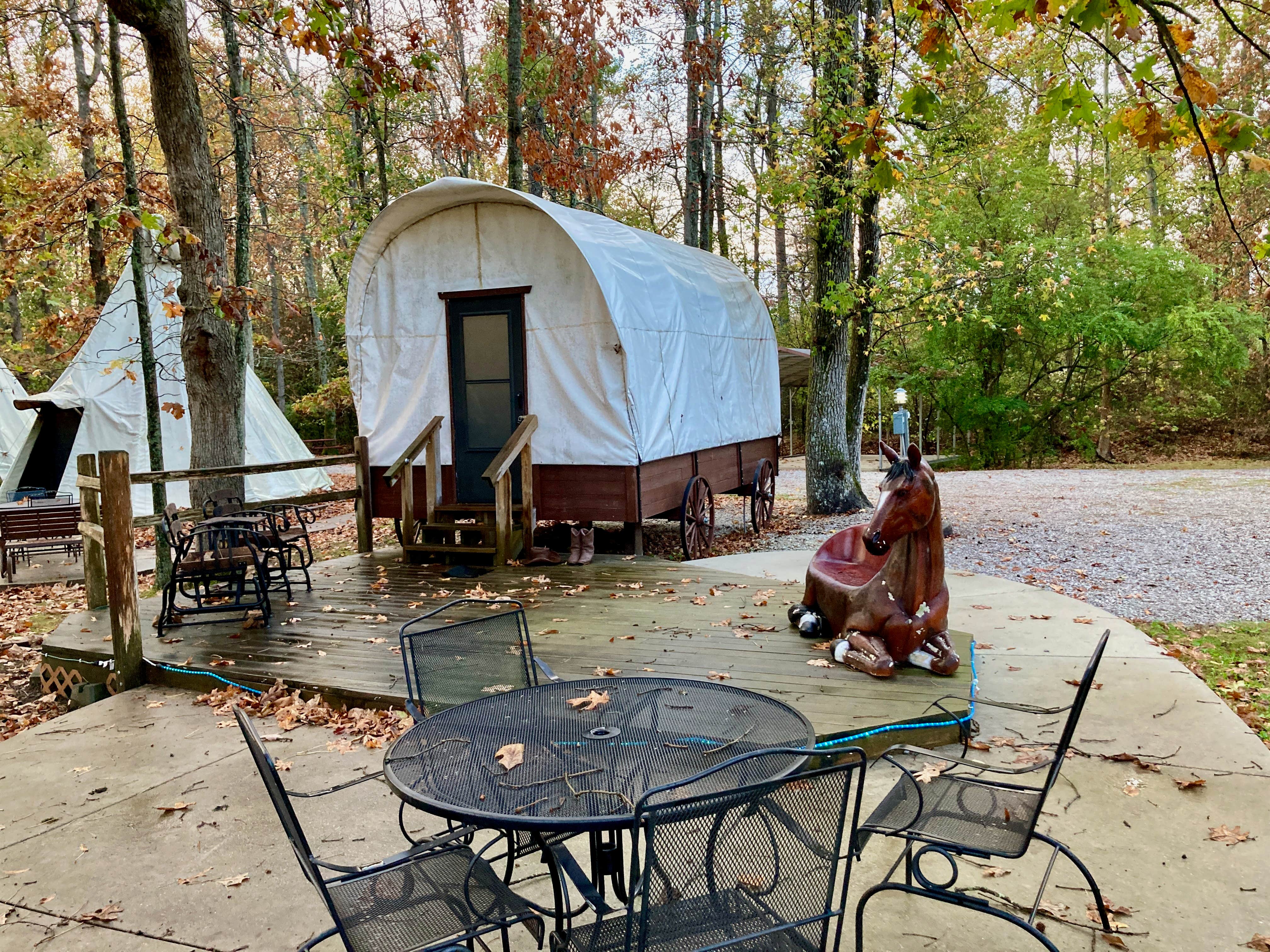 MickandKarla W.'s photo of camping with a horse at Rvino - The Broken Banjo in Tennessee