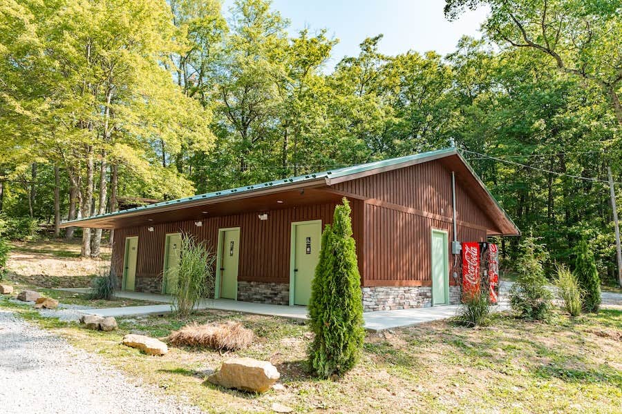 Brett P H.'s photo of glamping accommodations at Benner's Meadow Run RV Campground near Paw Paw, WV