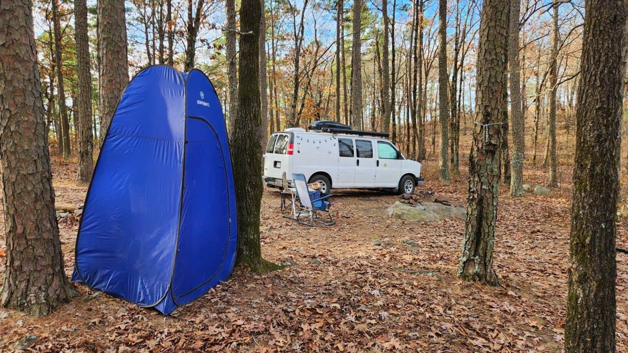 Fred S.'s photo of a dispersed camping area at Base of North Fork Pinnacle Dispersed, Forest Road 132 near Royal, AR