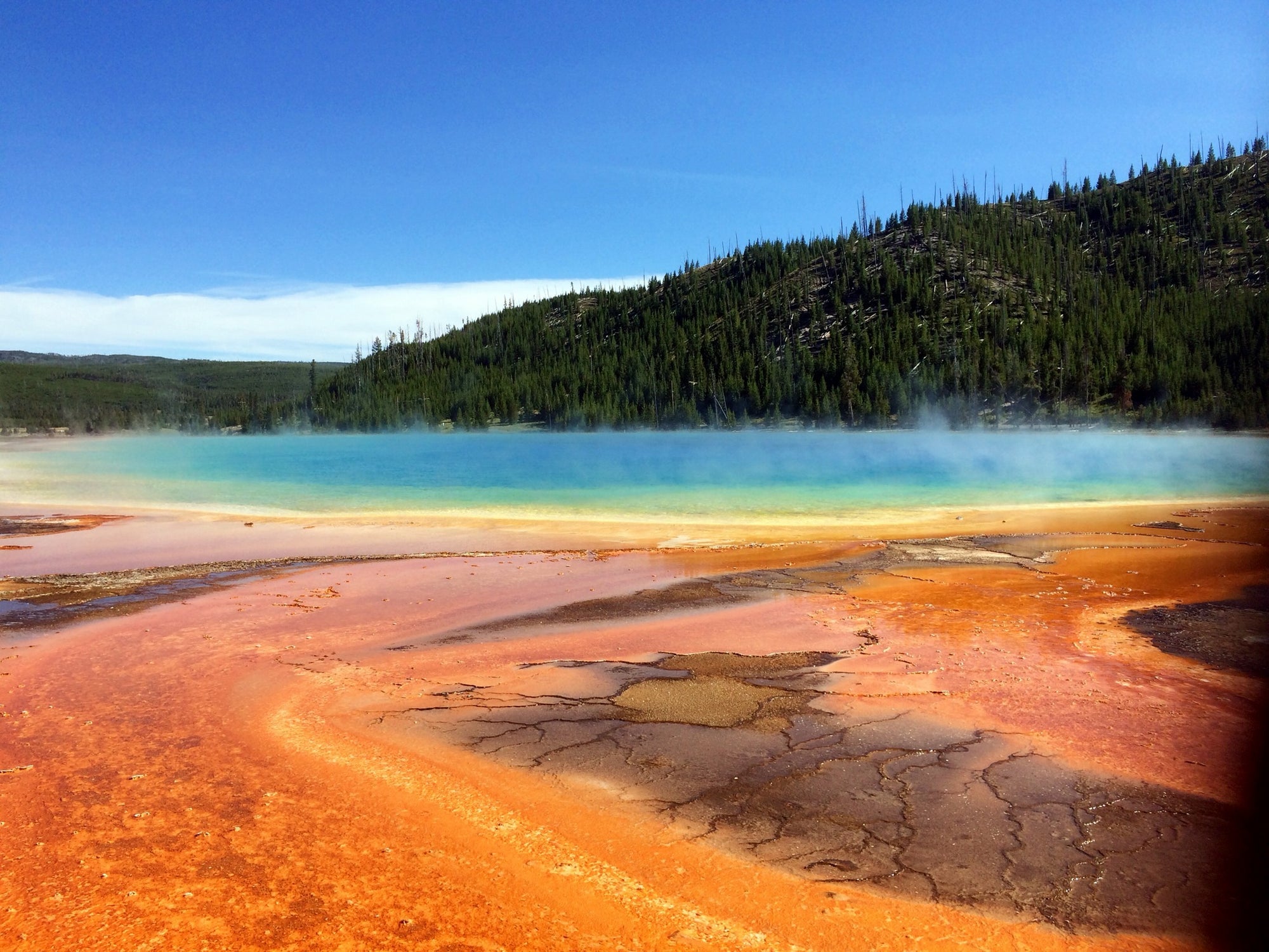 madison, grand prismatic spring, yellowstone national park, wyoming