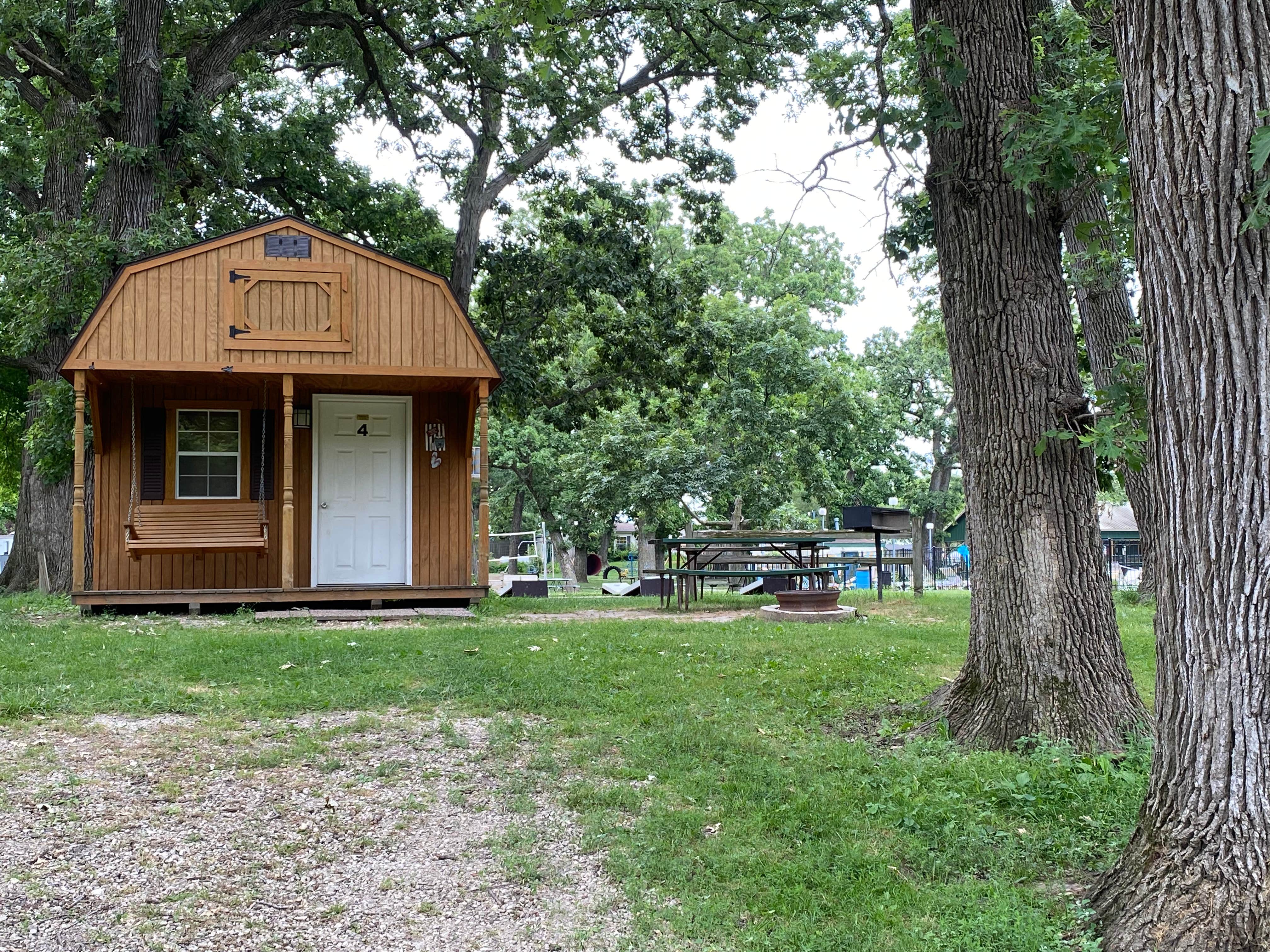 Stuart K.'s photo of glamping accommodations at Hi-Tide Beach & Campgrounds near Lemont, IL