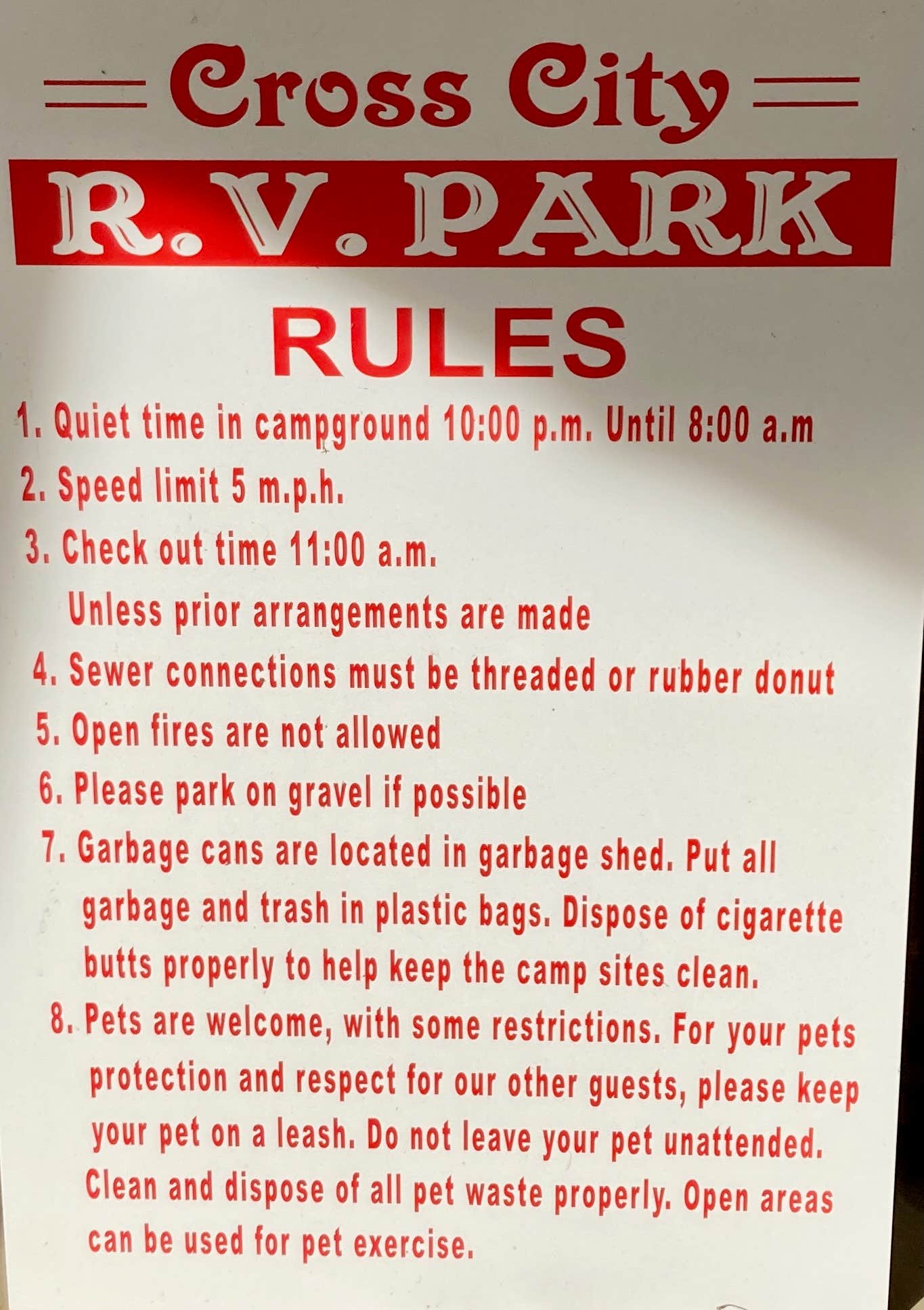 Camper-submitted photo at Cross City RV Park near Fulton, MS