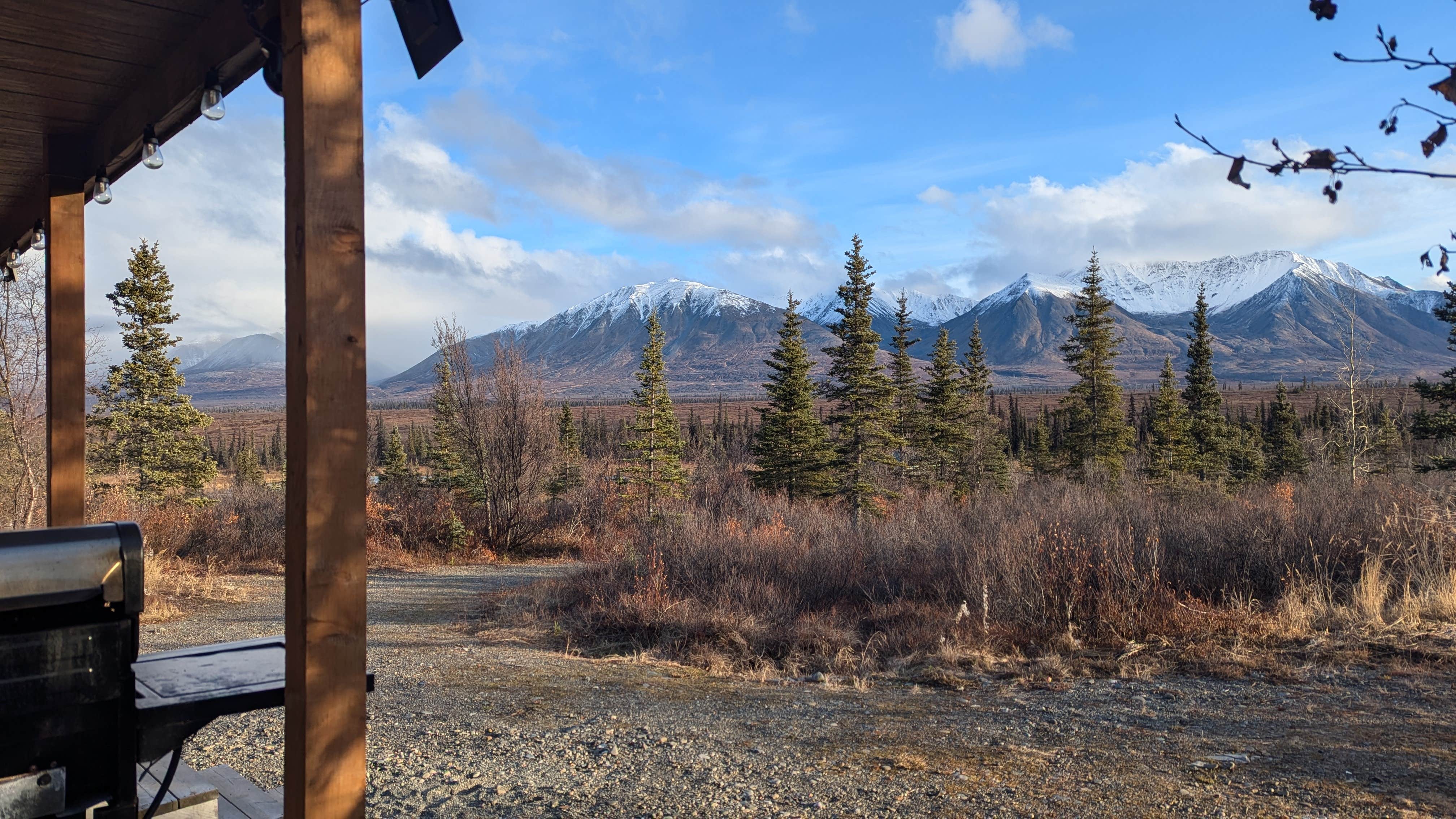 Camper-submitted photo at Denali's Doorstep: Dry Cabin with beds for 4, incredible views, kayaks, and a Fire Pit near Denali National Park and Preserve