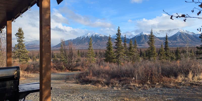 Camper submitted image from Denali's Doorstep: Dry Cabin with beds for 4, incredible views, kayaks, and a Fire Pit