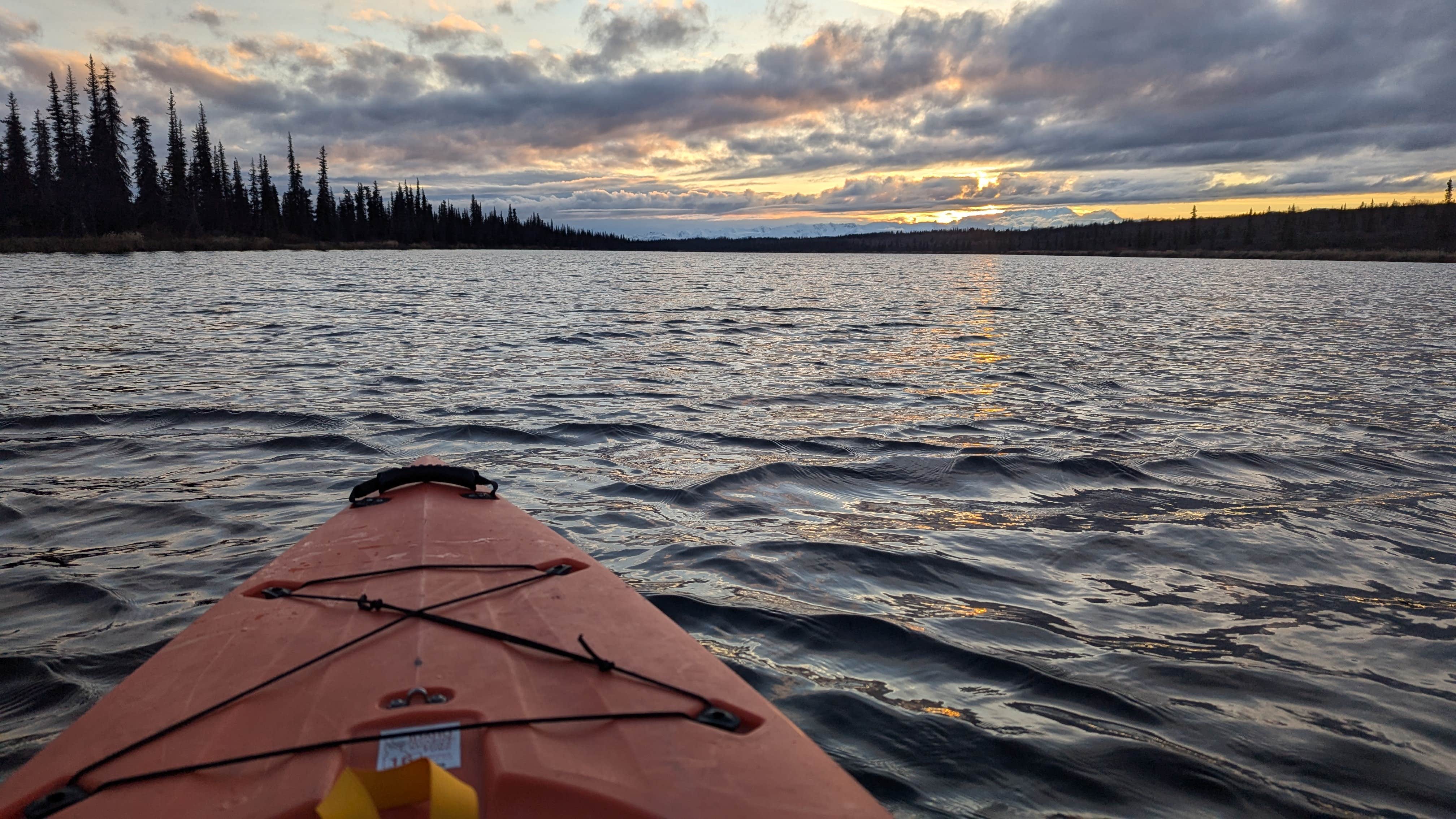 Camper-submitted photo at Denali's Doorstep: Dry Cabin with beds for 4, incredible views, kayaks, and a Fire Pit near Denali National Park and Preserve