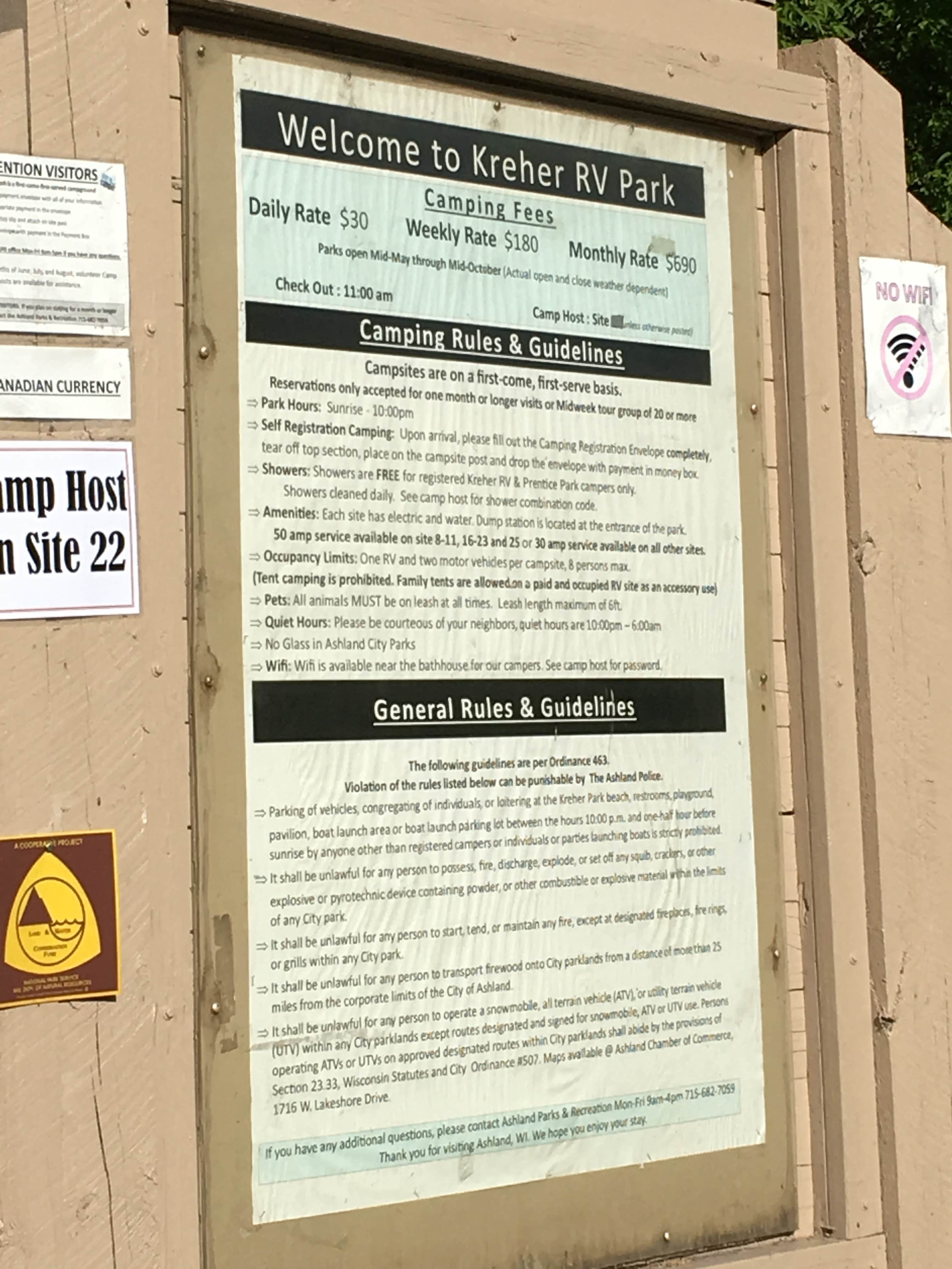 Camper-submitted photo at Kreher RV Park near Port Wing, WI