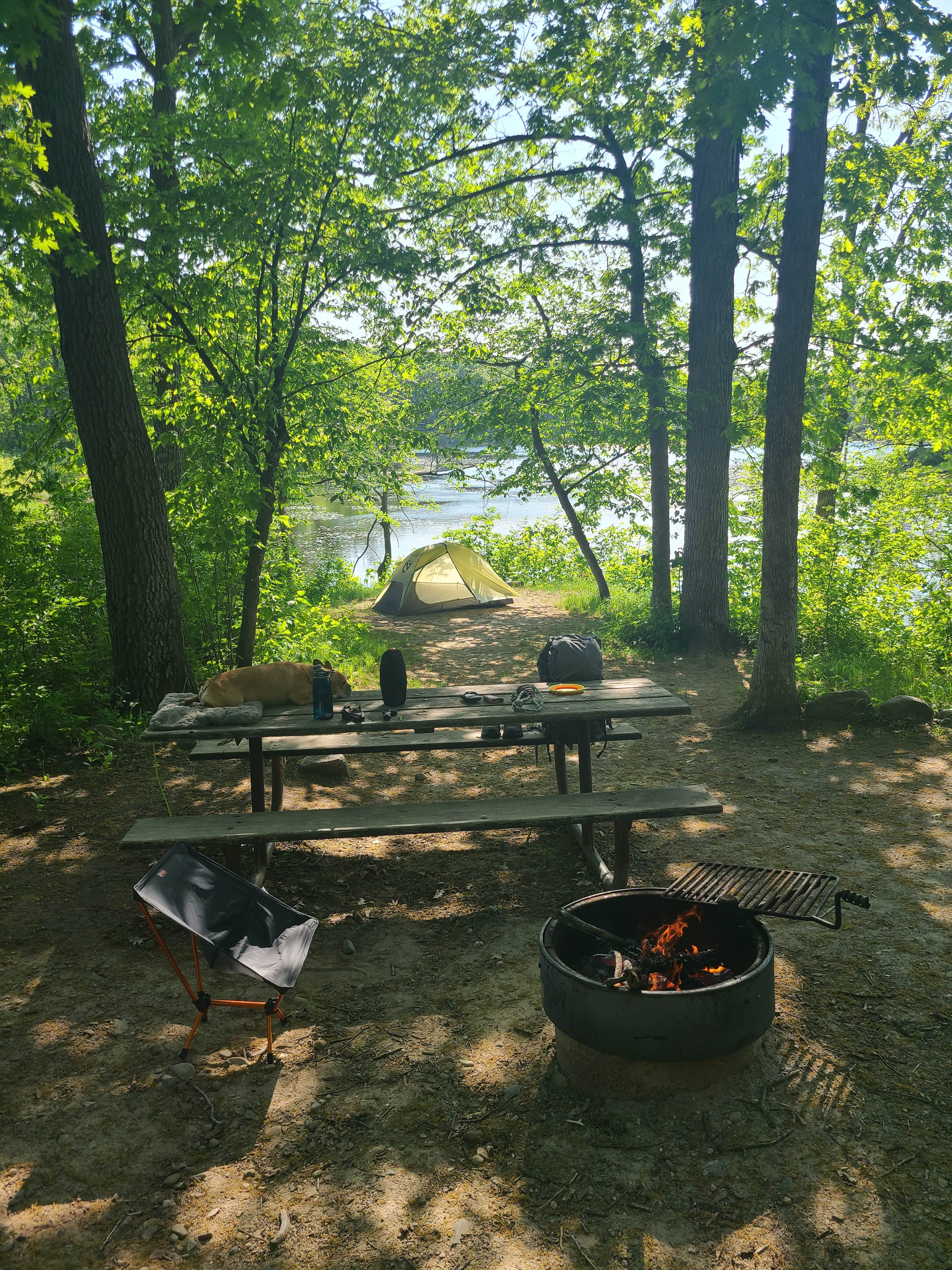 Tori K.'s photo of tent camping at Lake Maria State Park Campground near Brooklyn Park, MN
