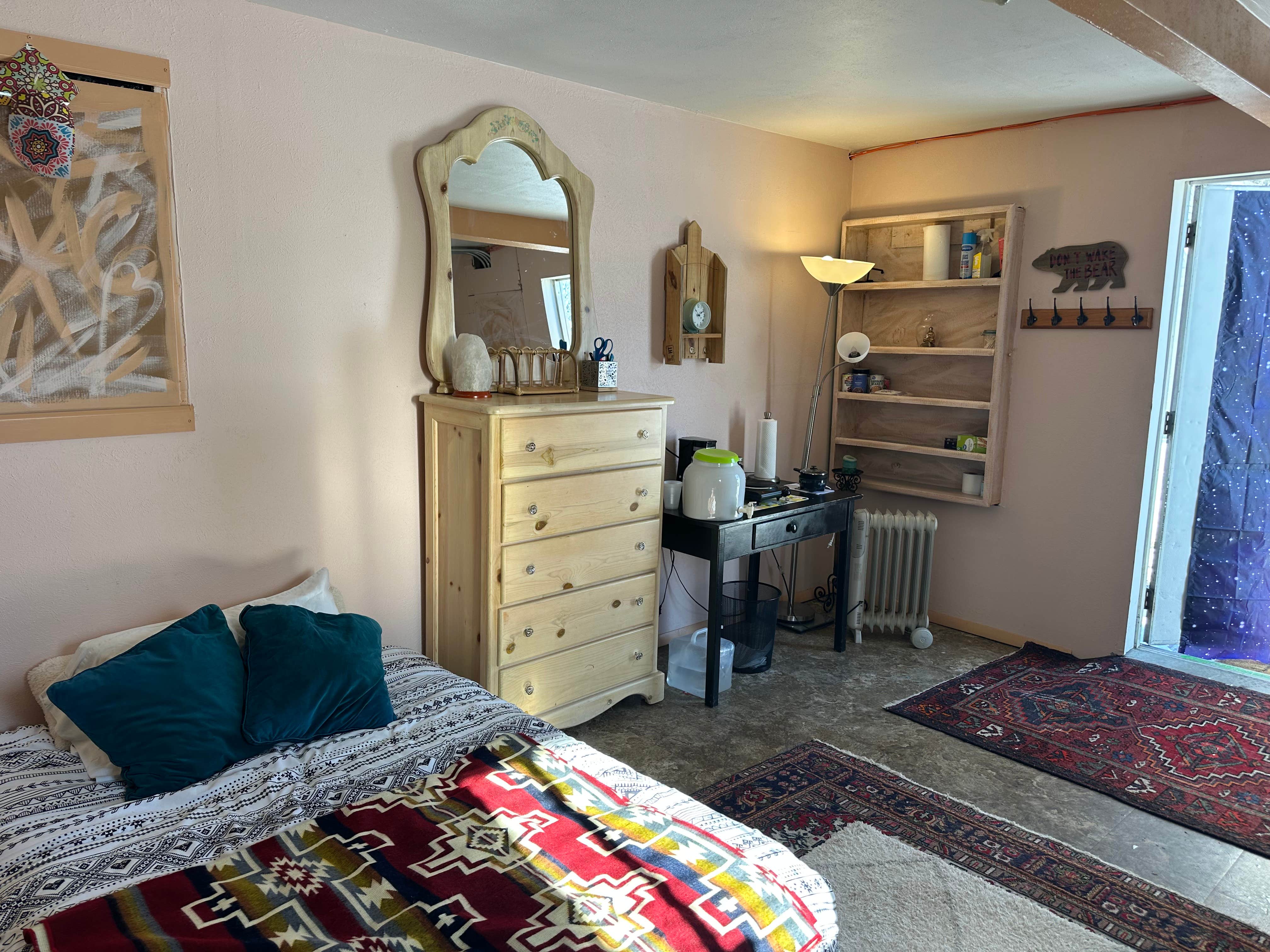 Roxanne Z.'s photo of glamping accommodations at Charming Hideaway Glamp near Hygiene, CO