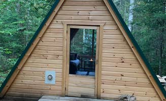 Heather C.'s photo of a cabin at Tops’l Farm near Thomaston, ME