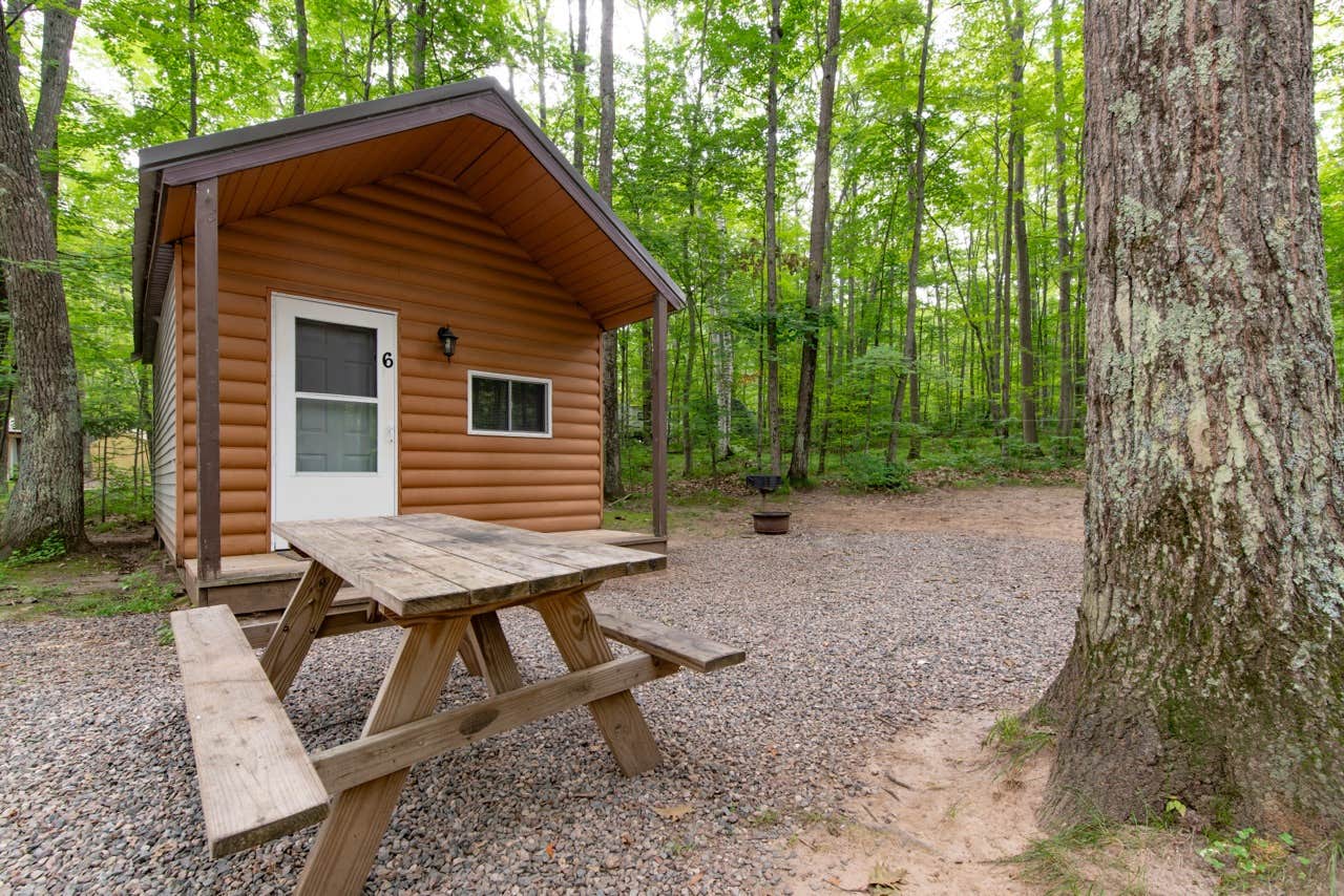 Dalton H.'s photo of a cabin at Lake Hilbert Campground near Pembine, WI