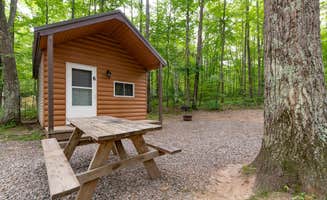 Dalton H.'s photo of a cabin at Lake Hilbert Campground near Alpha, MI