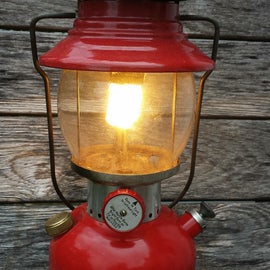 My little red Coleman lantern bought at the local thrift store by Cuyuna