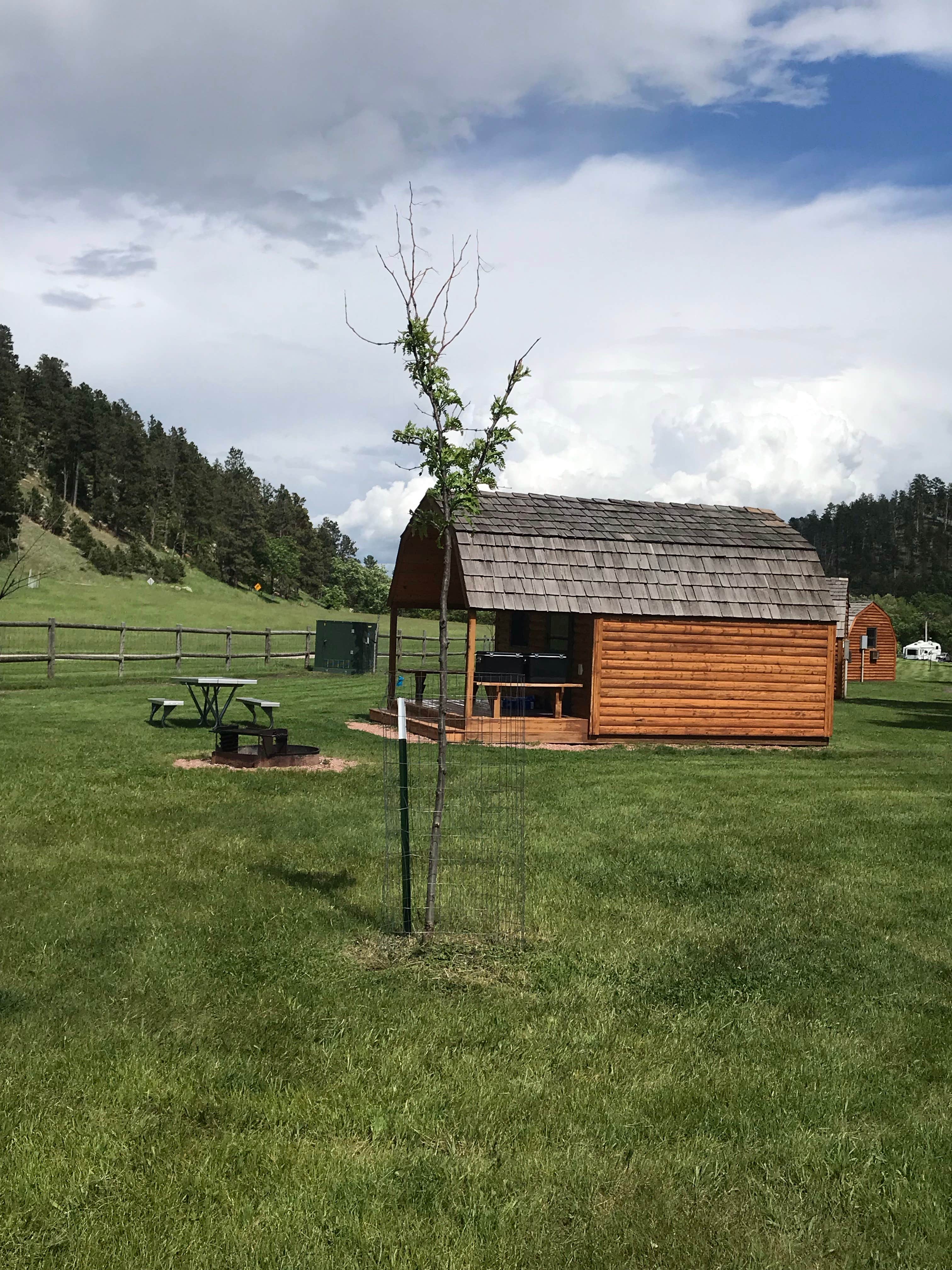 Denise  T.'s photo of a cabin at Game Lodge Campground — Custer State Park near Wind Cave National Park
