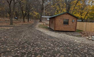 Wonder W.'s photo of glamping accommodations at Wonder Woods Campground of the Sister Lakes near Sturgis, MI