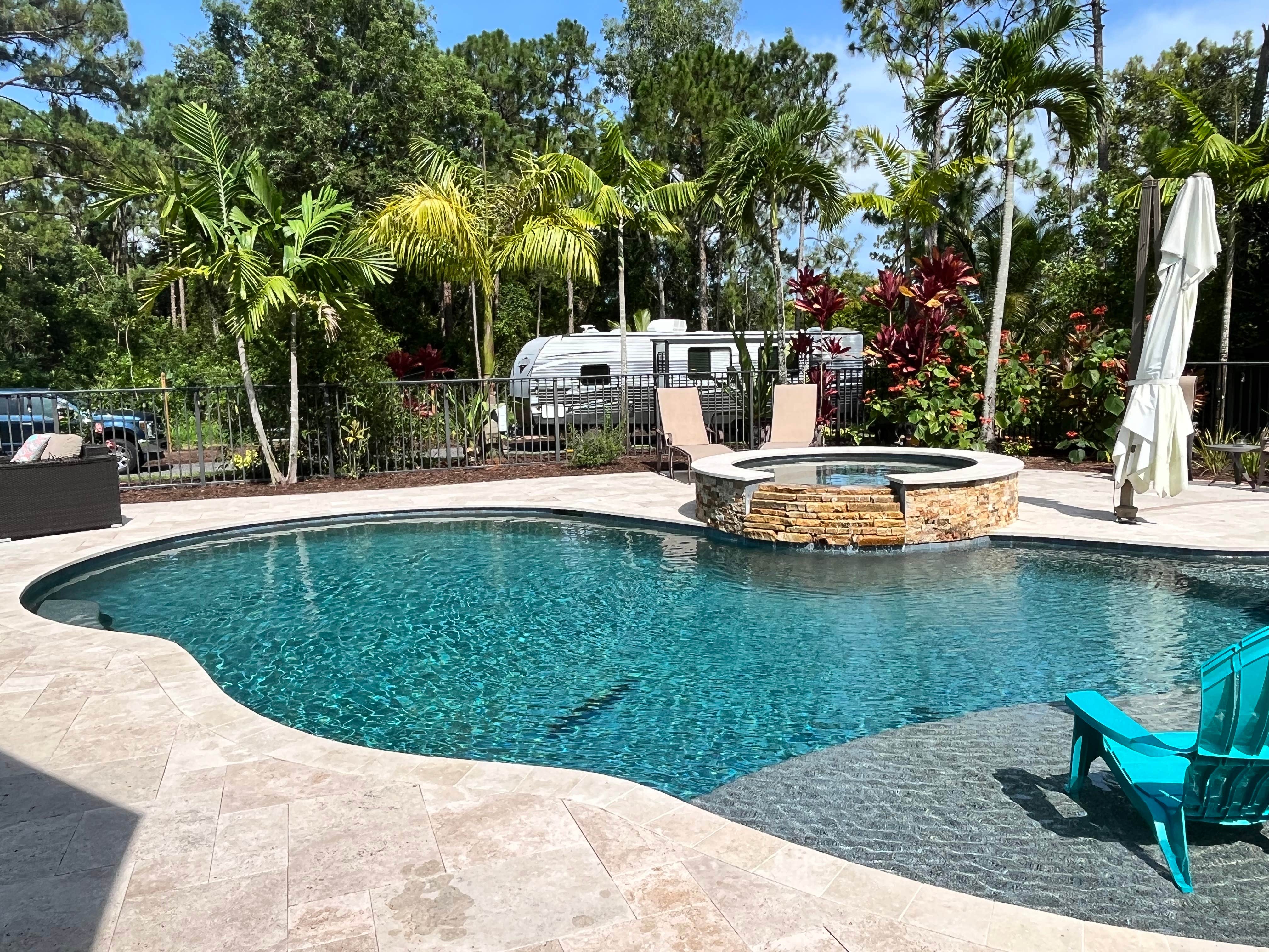 Camper submitted image from Poolside Pines RV Parking with Pool & Hot Tub - 1