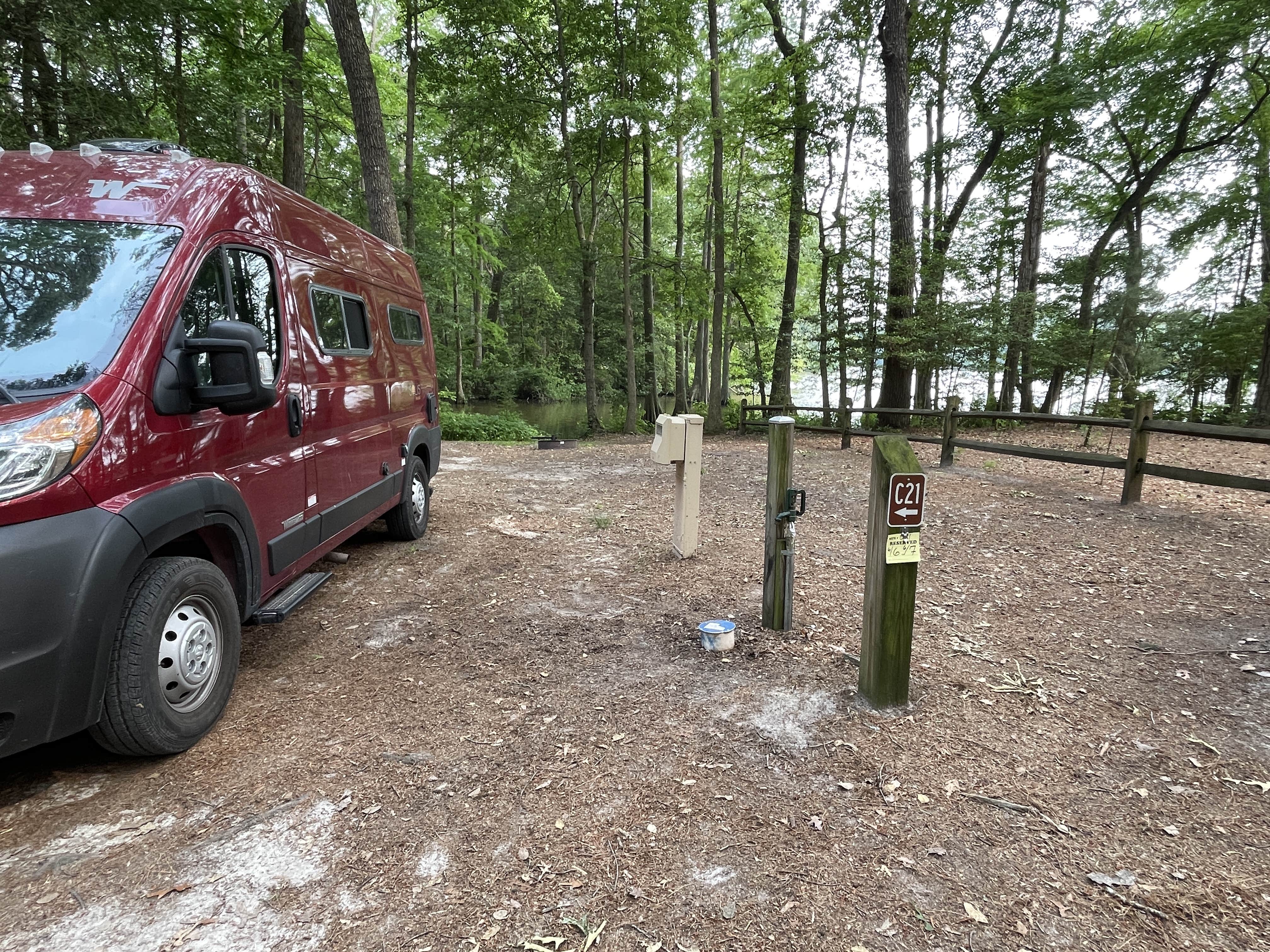 Lee D.'s photo of rv camping at Trap Pond State Park Campground near Delmar, DE