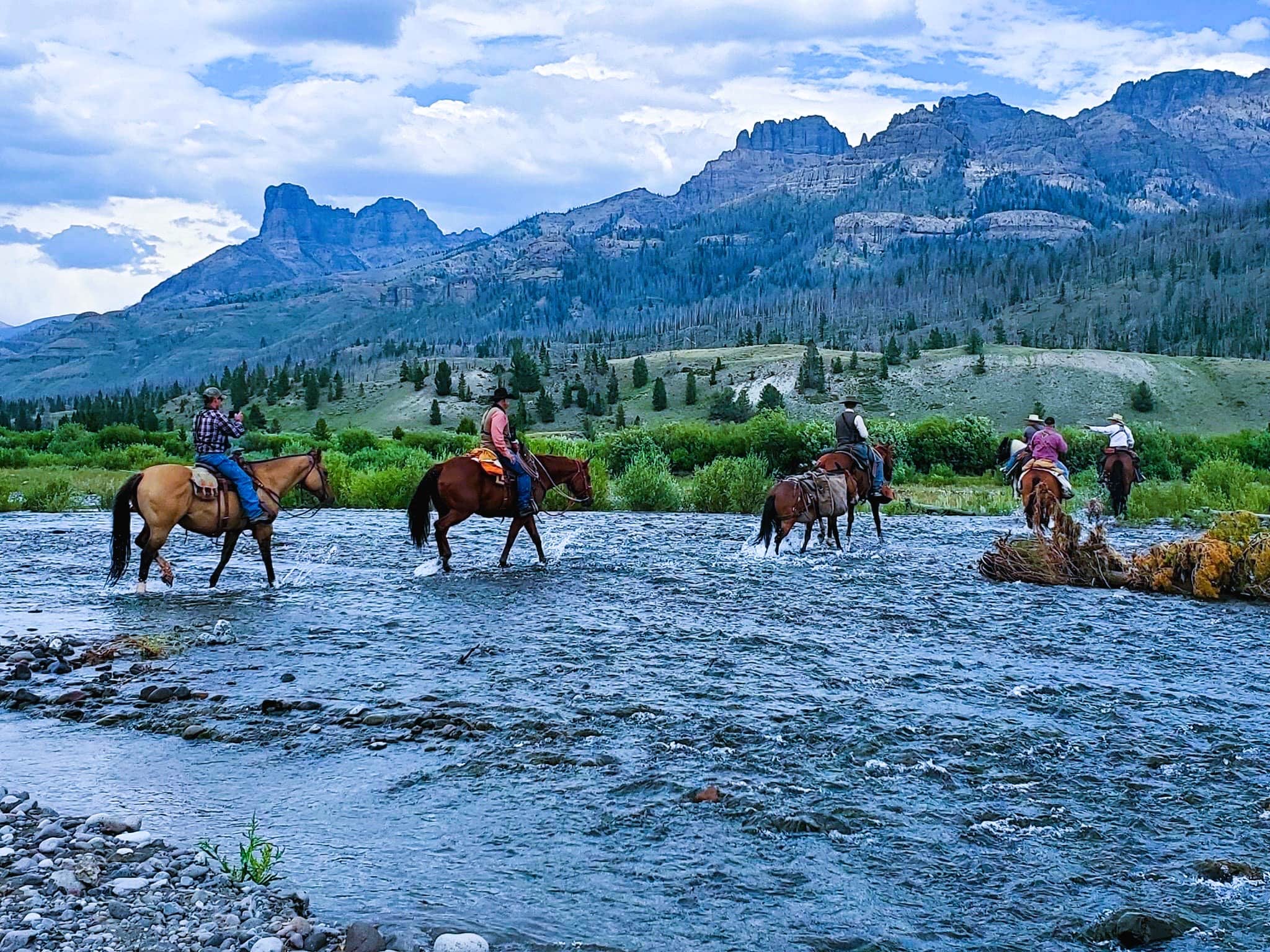 Mark M.'s photo of camping with a horse at Double Cabin Campground in Wyoming