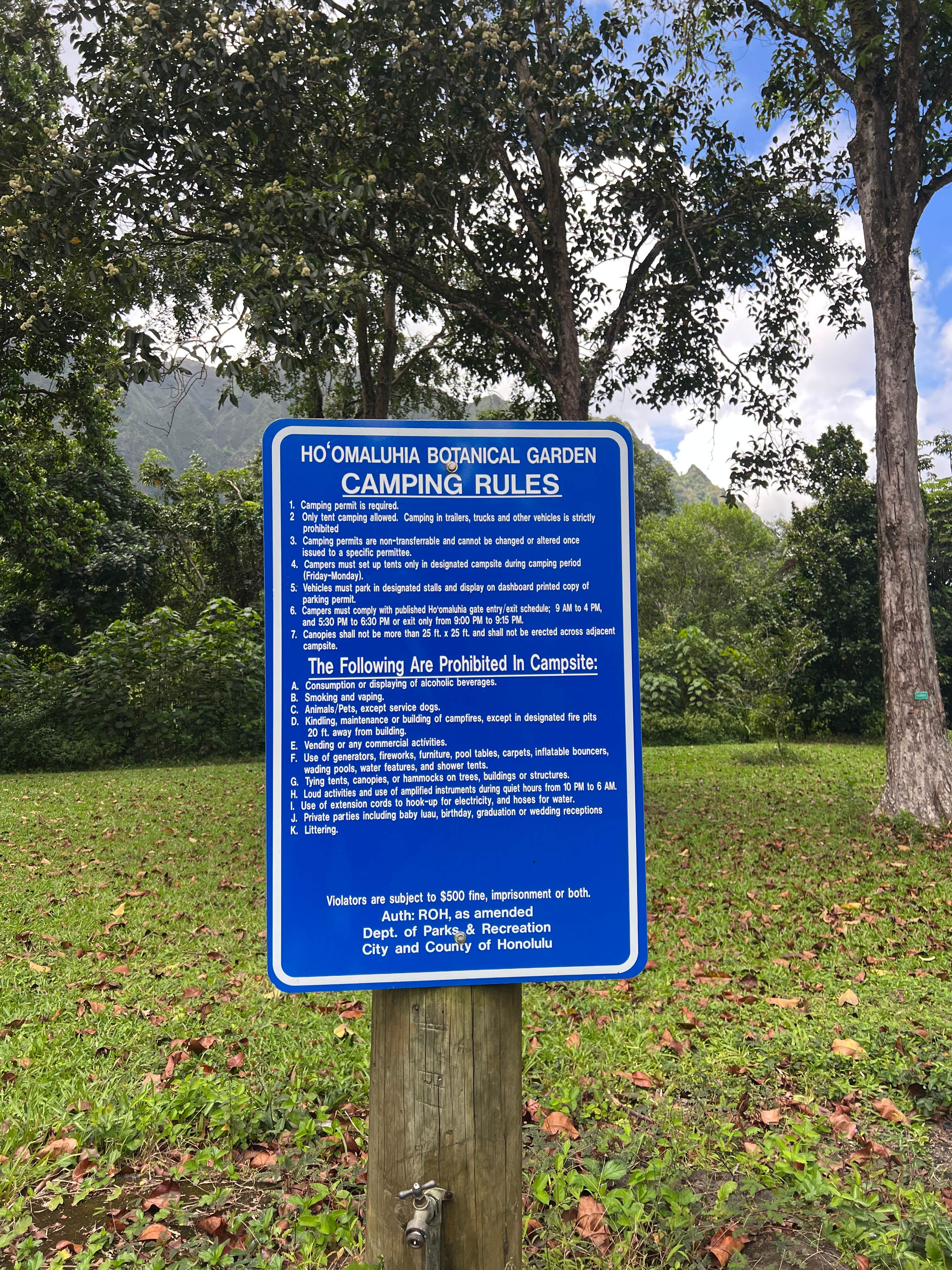 Camper-submitted photo at Ho’omaluhia Botanical Garden near Waipio, HI