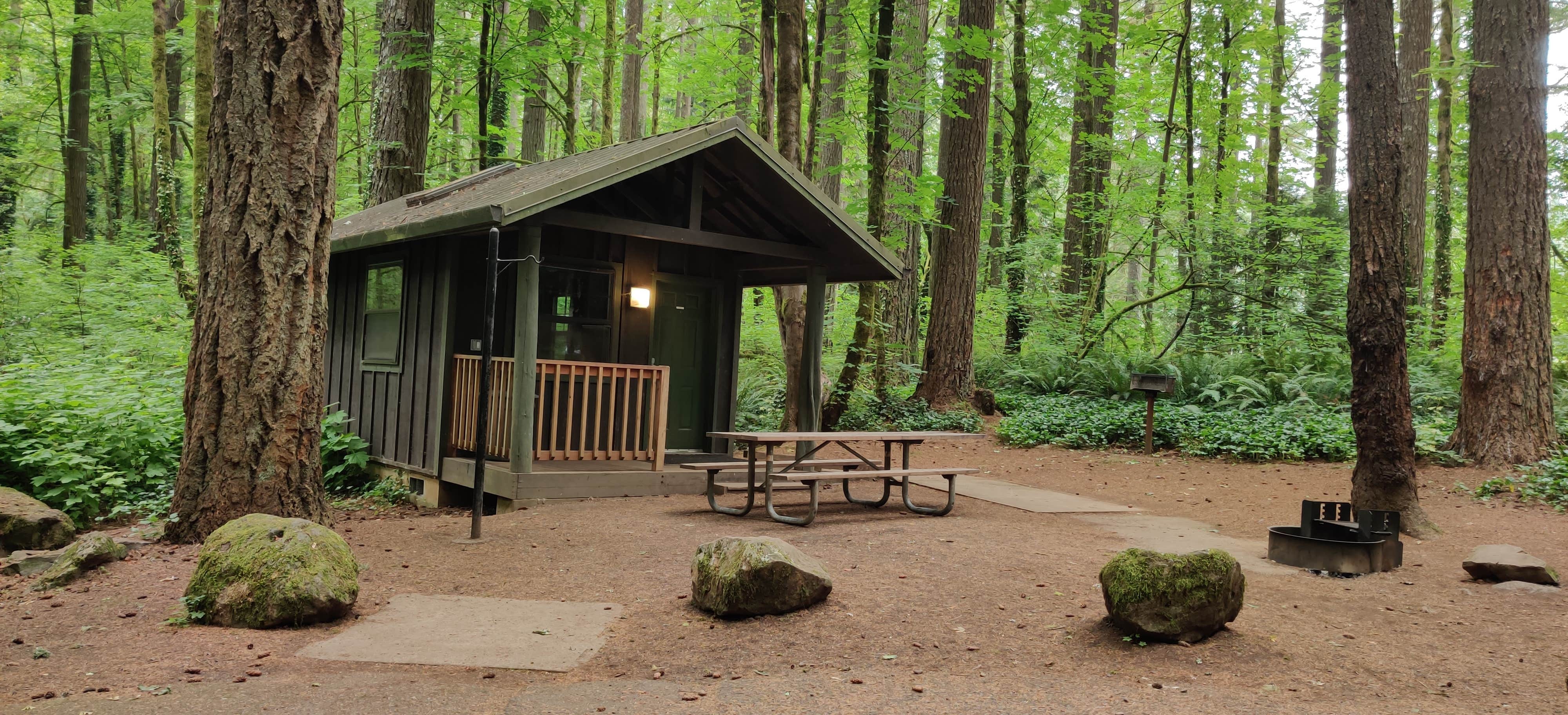 Rich M.'s photo of a cabin at Battle Ground Lake State Park Campground near Woodland, WA