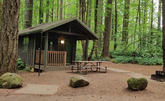 Rich M.'s photo of a cabin at Battle Ground Lake State Park Campground near Stevenson, WA
