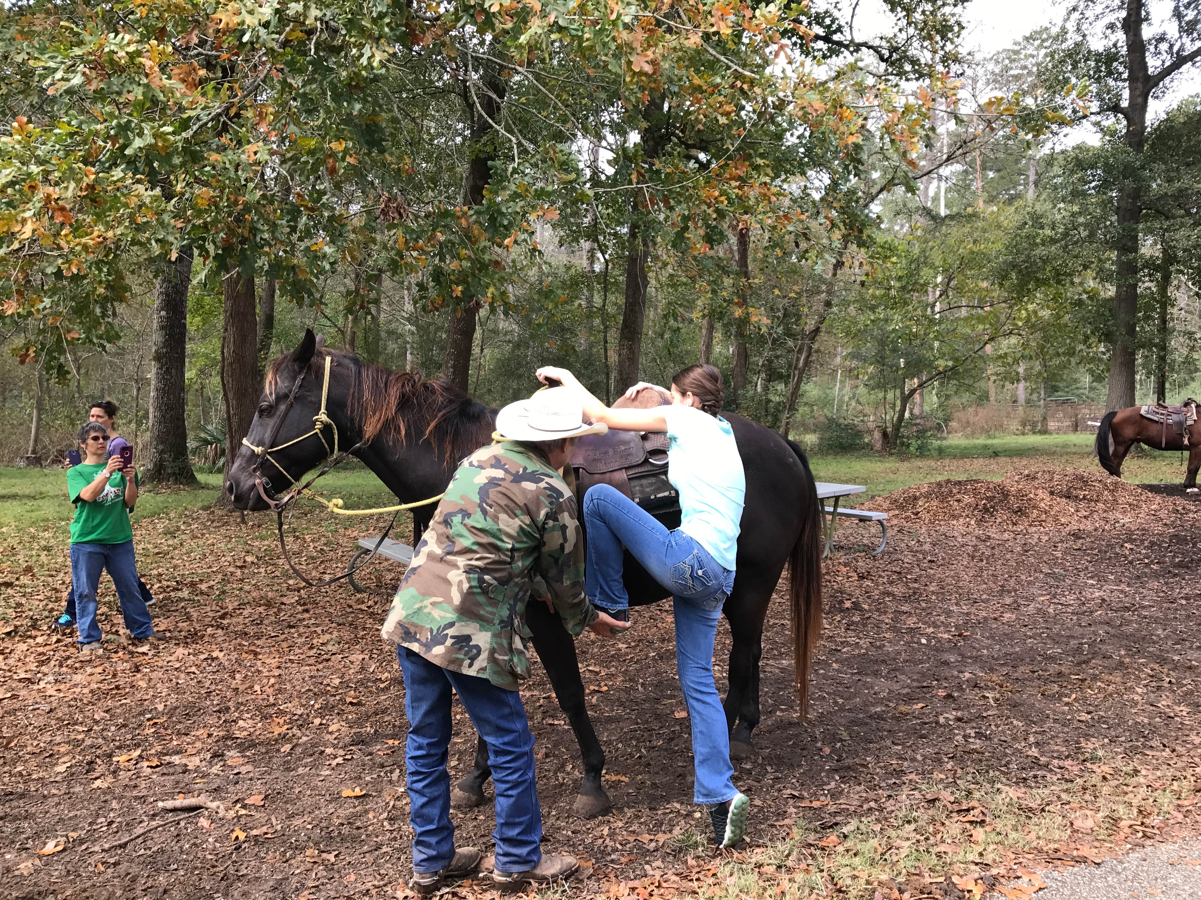 Jeff H.'s photo of camping with a horse at Huntsville State Park Campground near Ace, TX