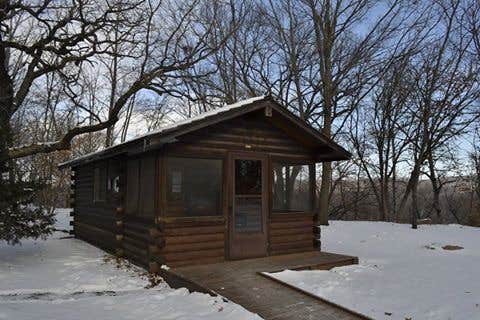 Ellen F.'s photo of a cabin at Red Fox Campground — Minneopa State Park near Alden, MN