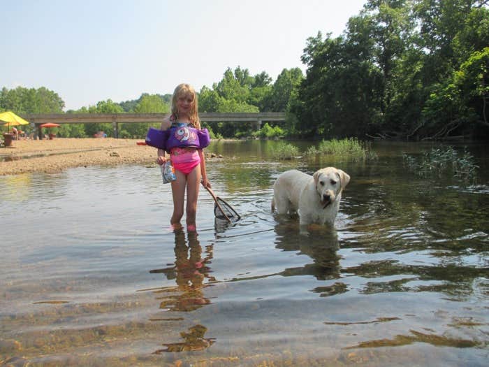 Emily G.'s photo of camping with pets at Castor River Ranch Campground near Cape Girardeau, MO
