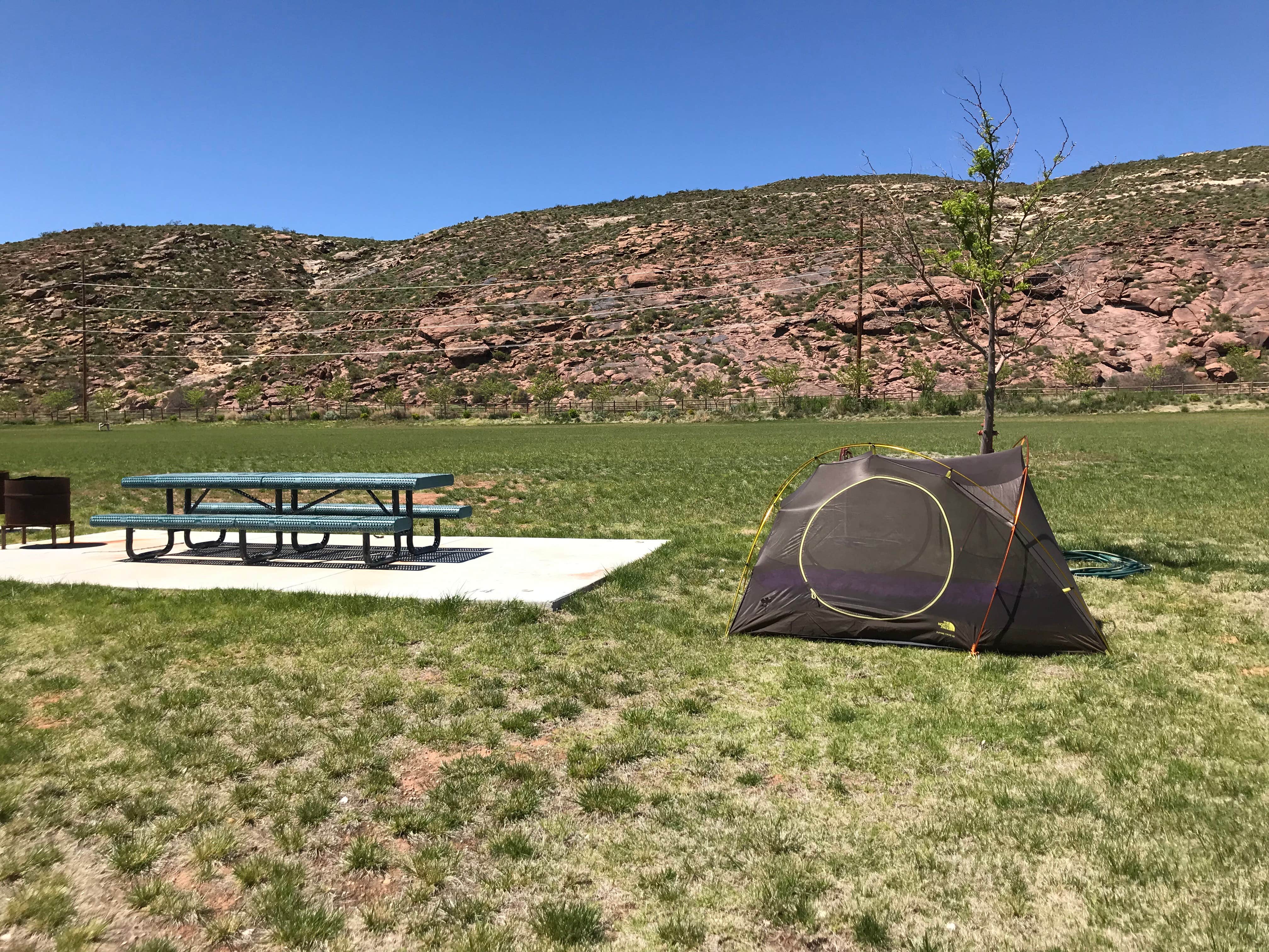 Angela S.'s photo of tent camping at Zion Base Camp near Veyo, UT