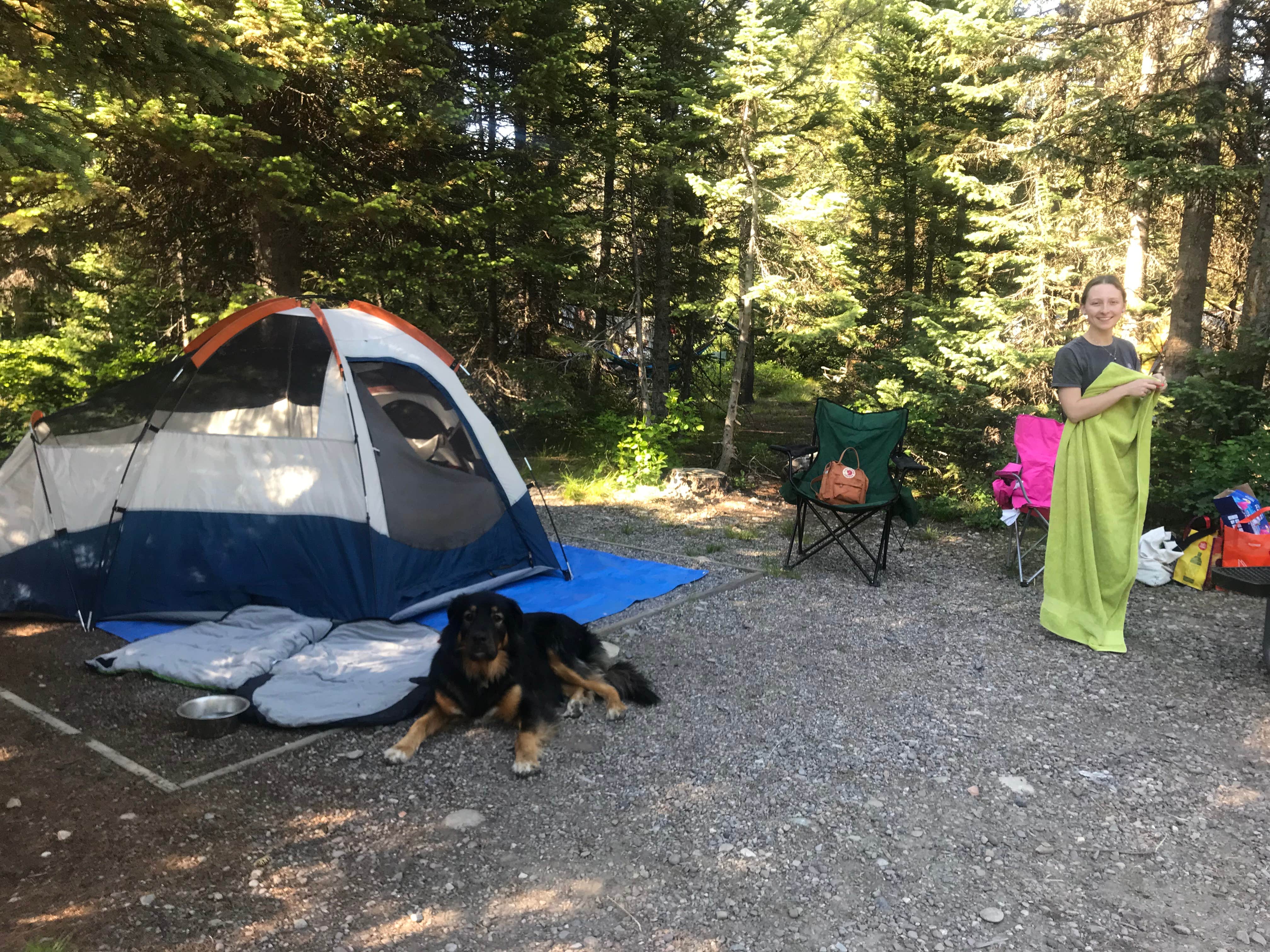 Mackenzie H.'s photo of camping with pets at Colter Bay Tent Village at Colter Bay Village — Grand Teton National Park near Driggs, ID