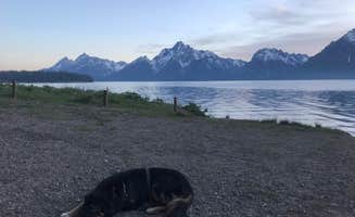 Mackenzie H.'s photo of camping with pets at Colter Bay Tent Village at Colter Bay Village — Grand Teton National Park near Grand Teton National Park