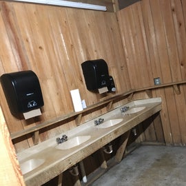 Sink area, Toilets were in another section with individual stalls with doors.