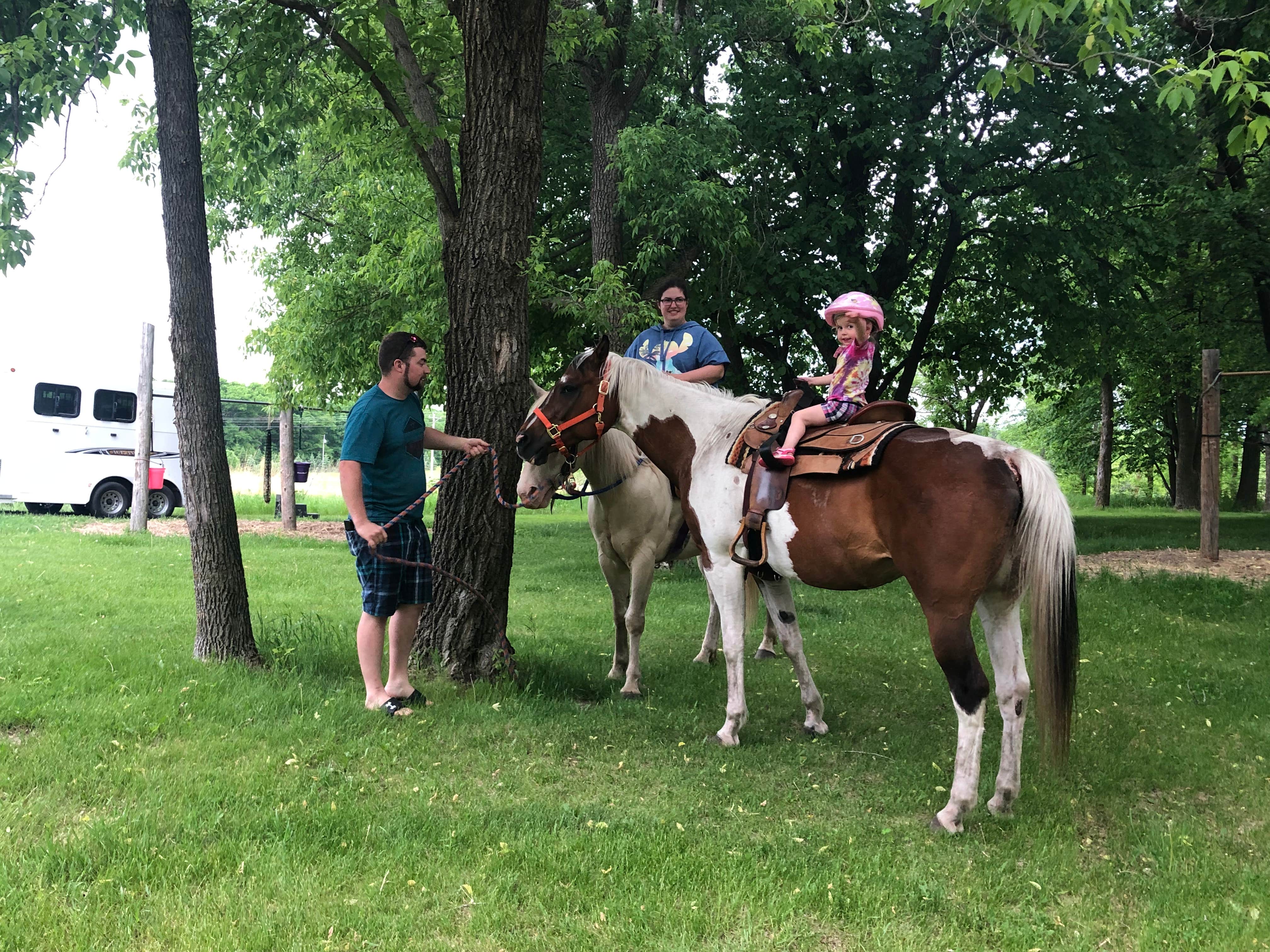 Allison  K.'s photo of camping with a horse at Lake Carlos State Park Campground near Little Falls, MN