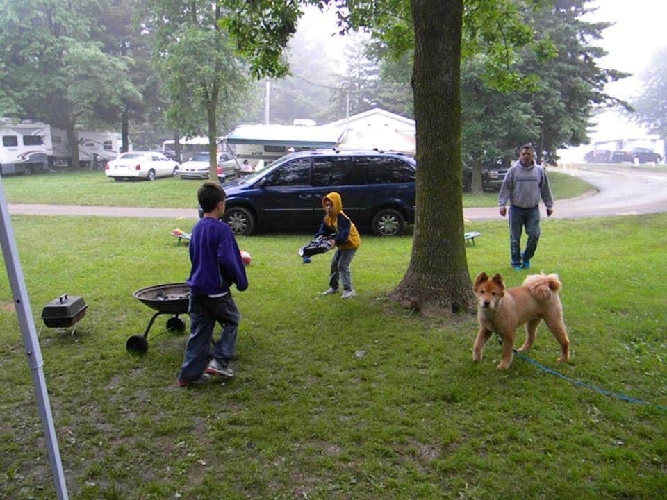 Sarah G.'s photo of camping with pets at Plymouth Rock Camping Resort near Fond du Lac, WI