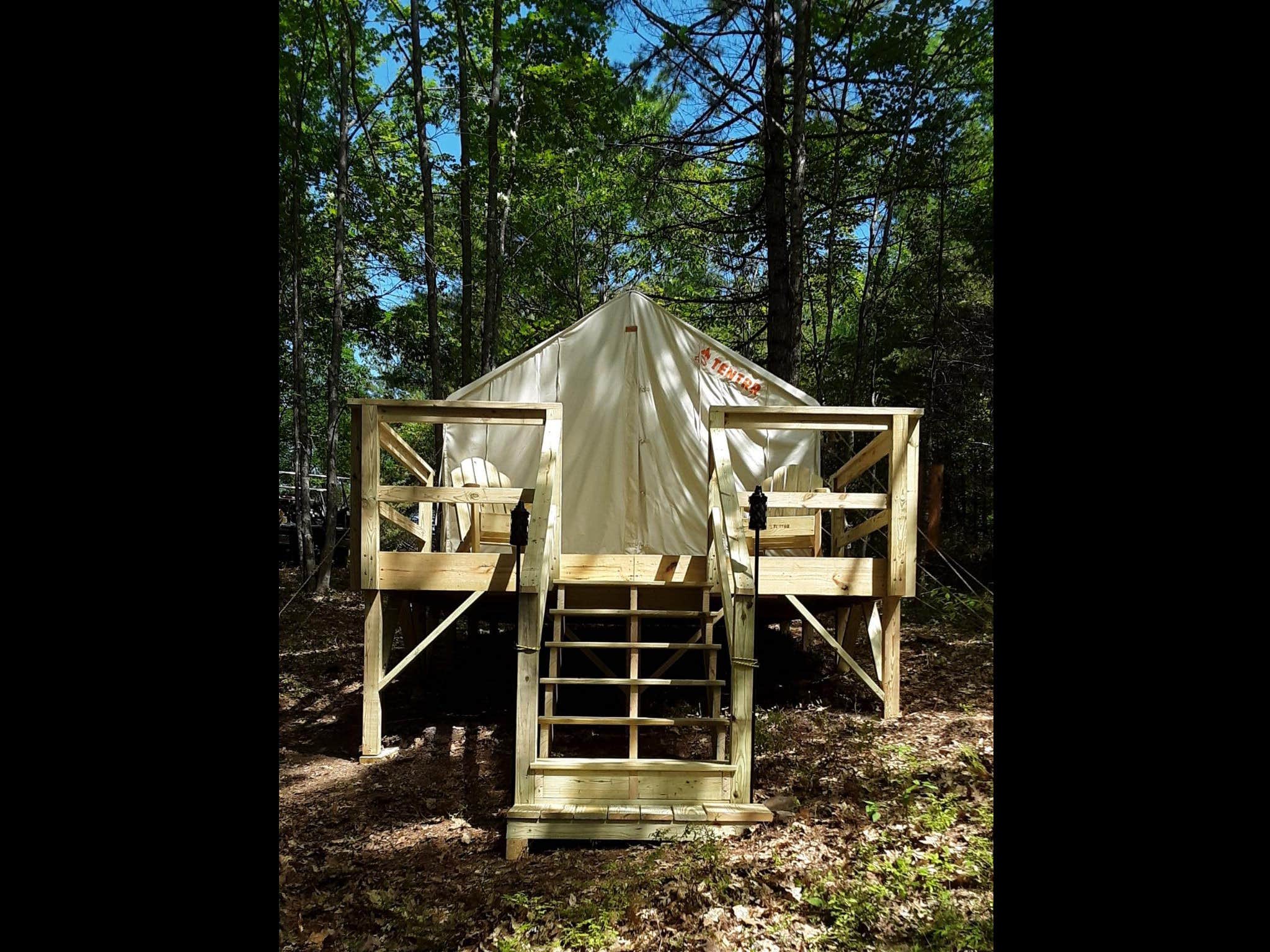 The Dyrt's photo of glamping accommodations at Lakefront at Little Clemons near Tamworth, NH