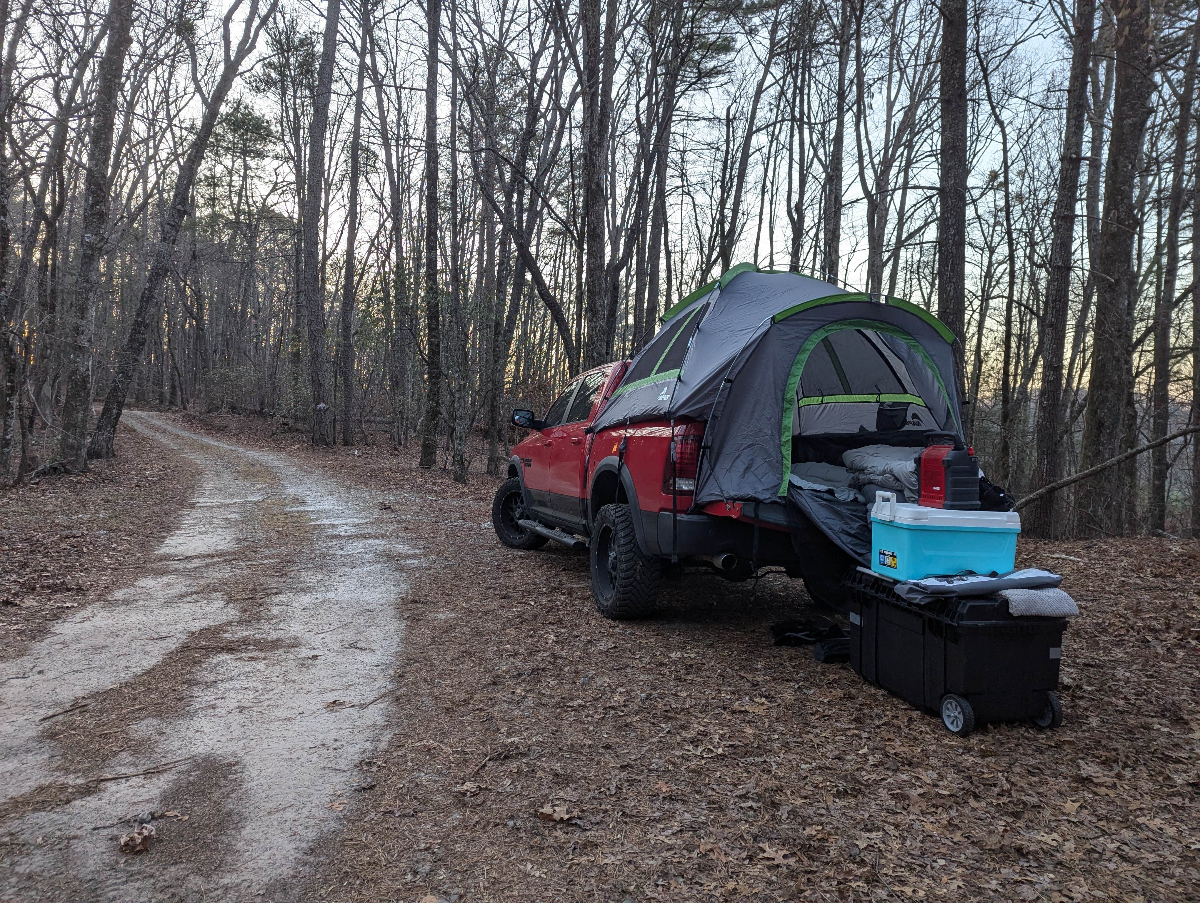 Sara S.'s photo of a dispersed camping area at Mountain Rest Mountain Top near Glendale, SC