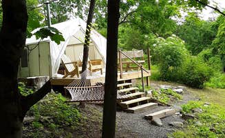The Dyrt's photo of glamping accommodations at Mill Trail Falls: 2 tent sites available near Ellenville, NY