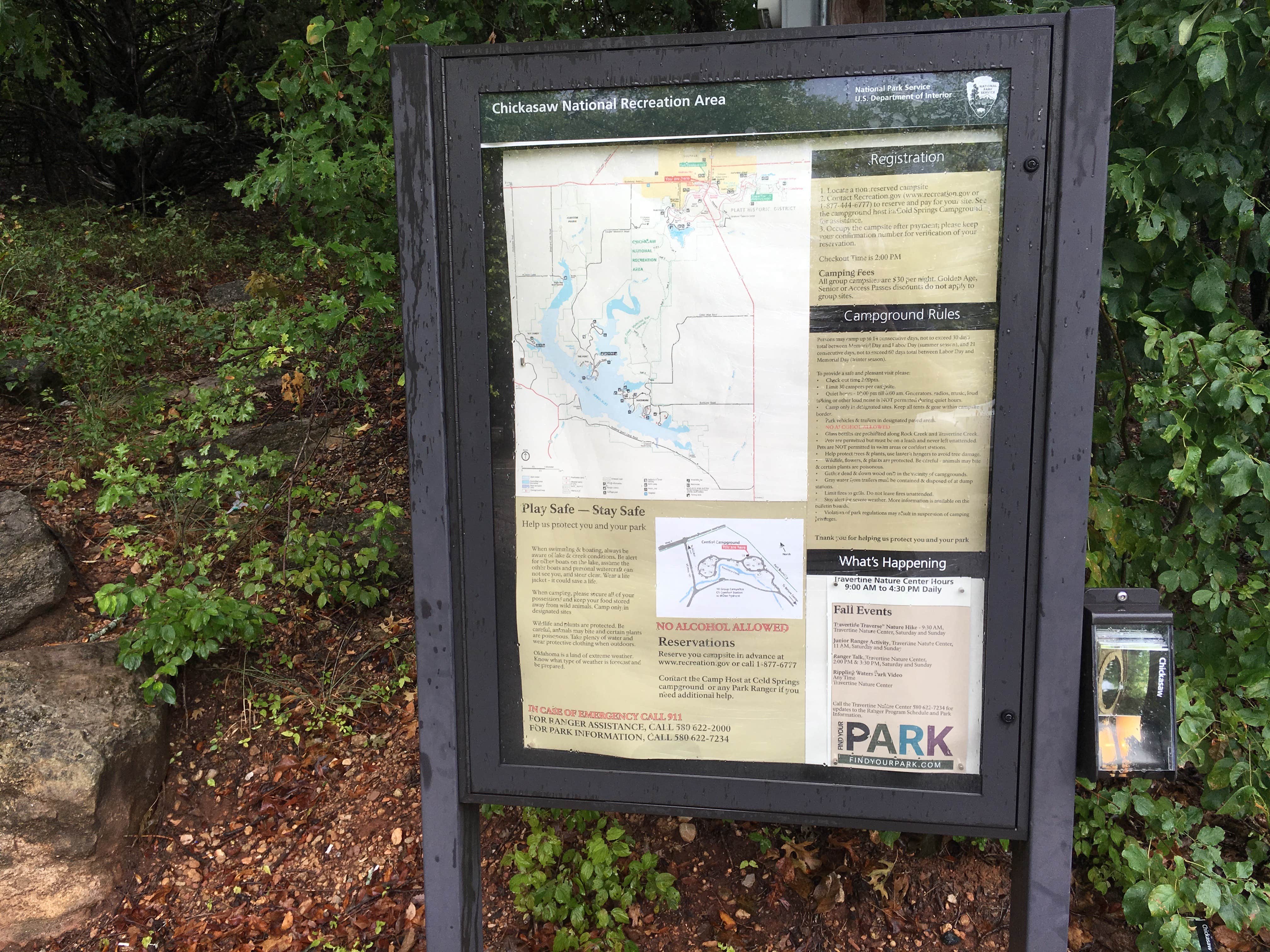 Camper-submitted photo at Central Campground — Chickasaw National Recreation Area near Davis, OK