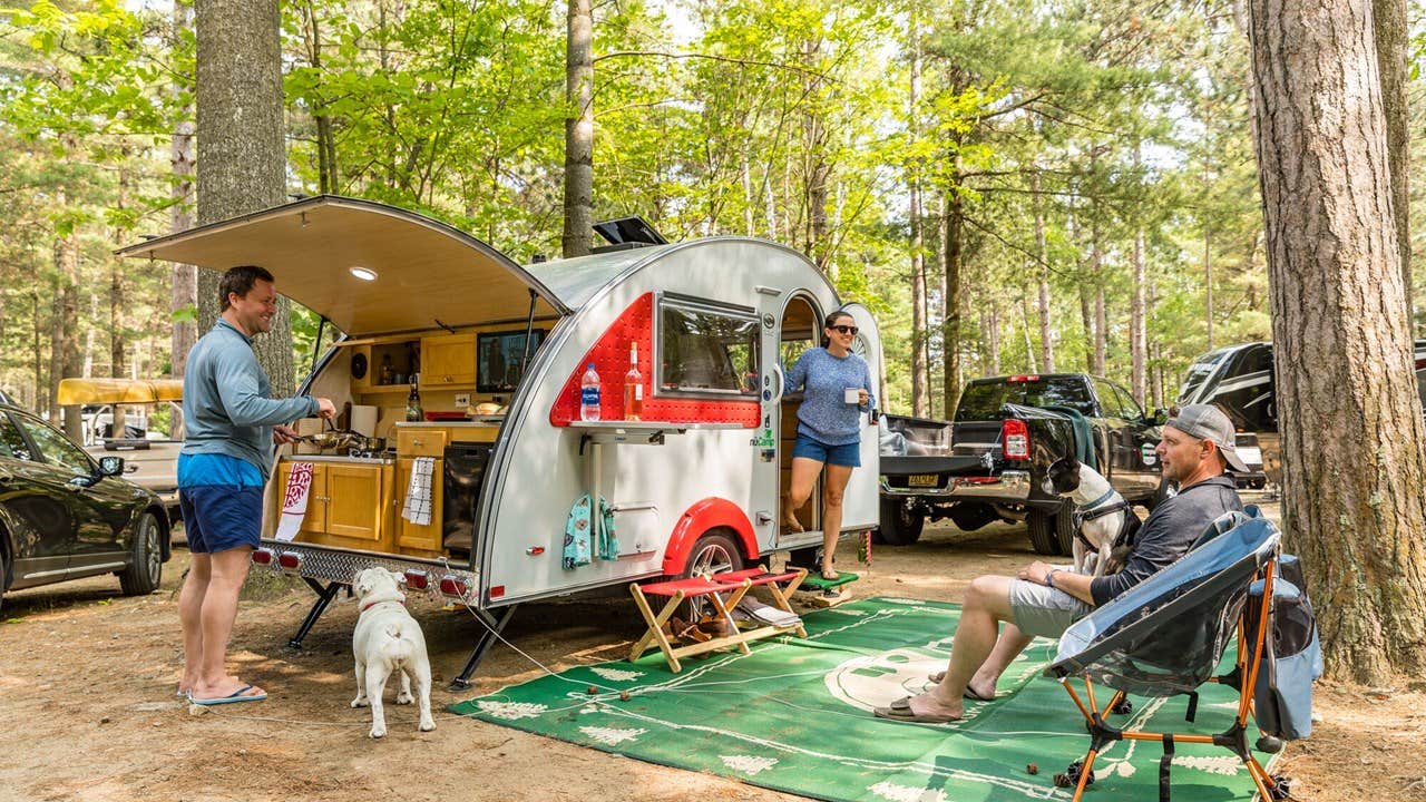Jennifer's photo of camping with pets at Camp Whiteface Mountain near Paul Smiths, NY