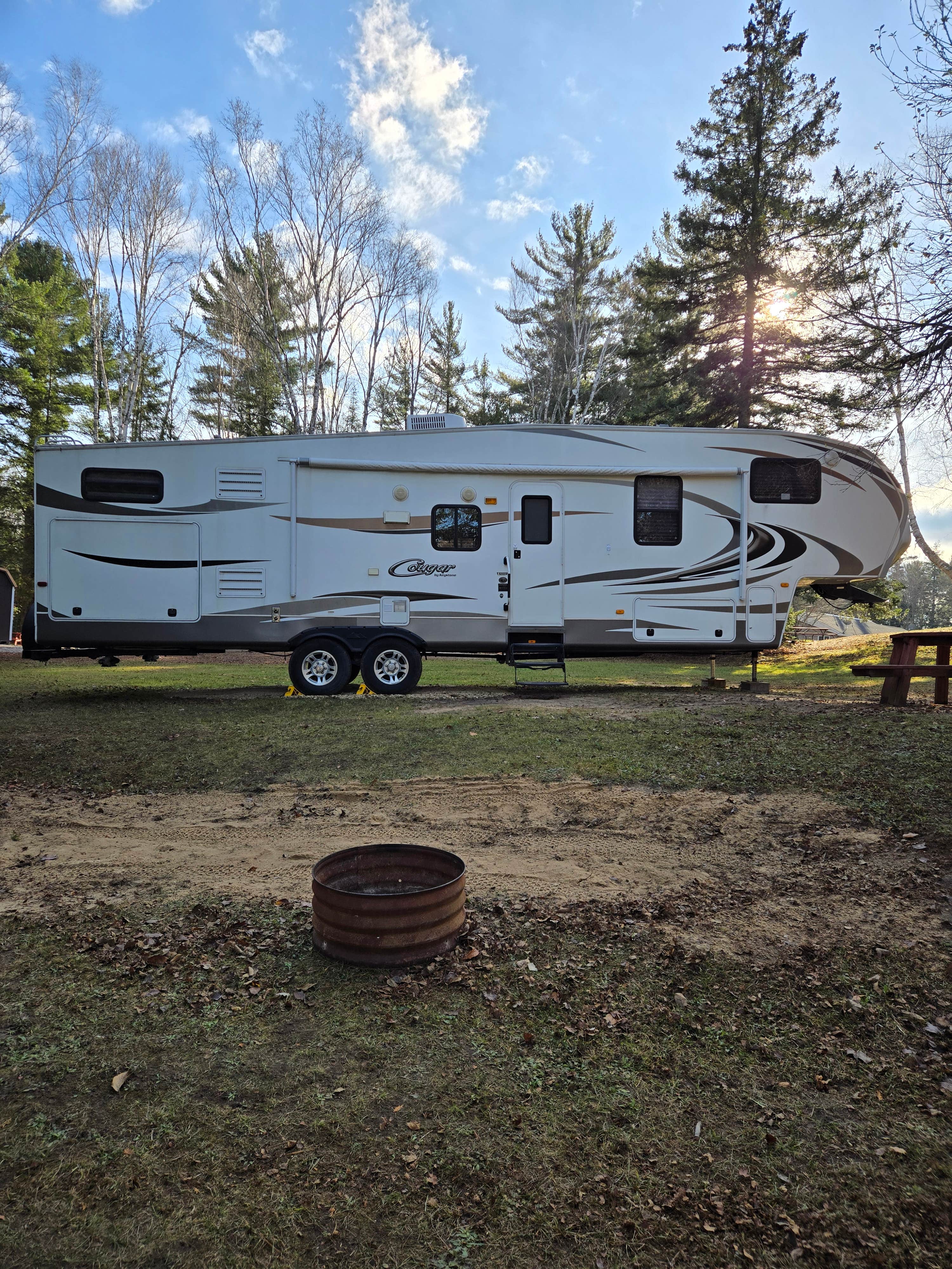 John Melissa J.'s photo of rv camping at Big Cedar Campground Kayak & Canoe Livery near Gulliver, MI